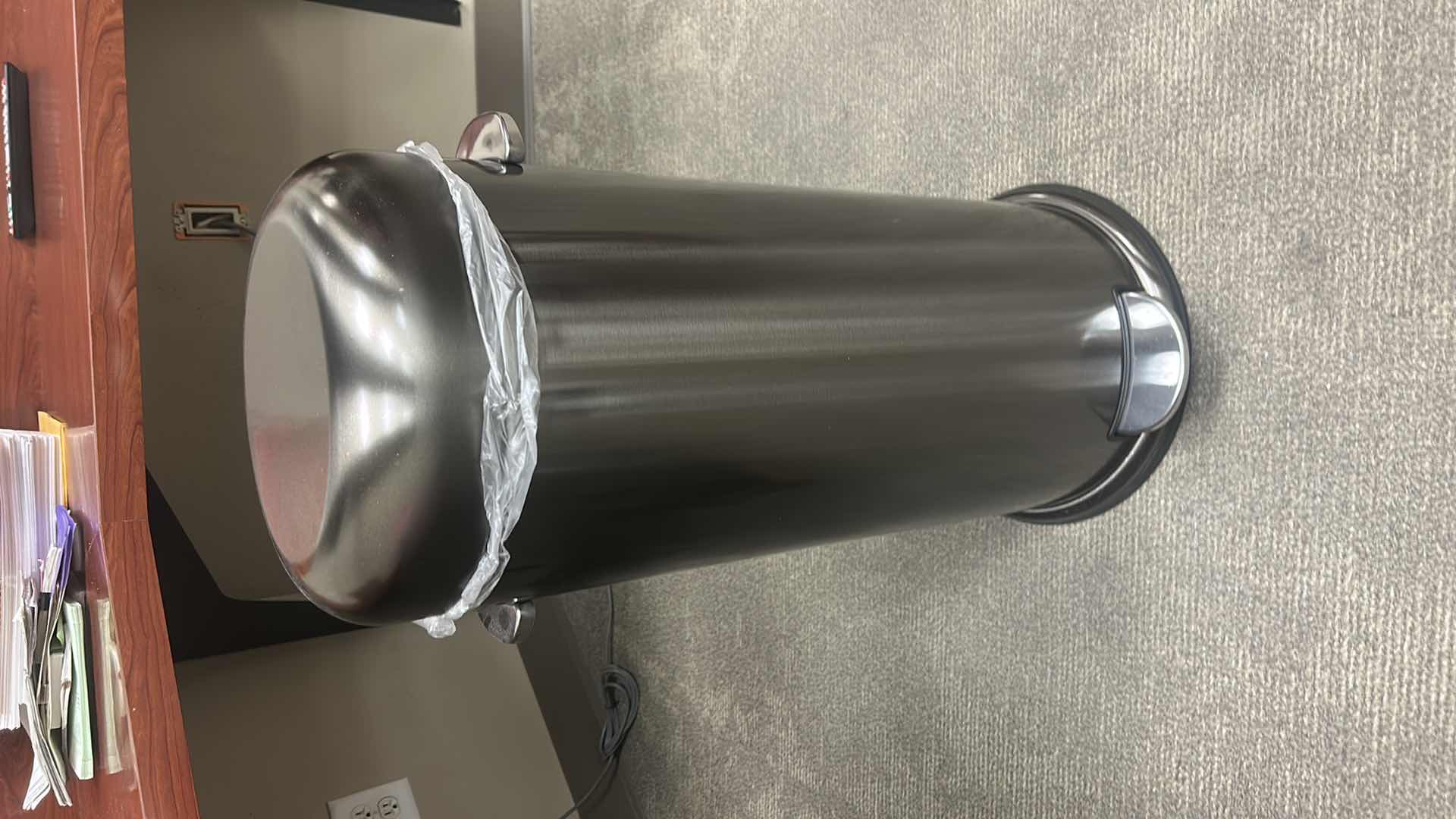 Photo 1 of METAL TRASH CAN H28”