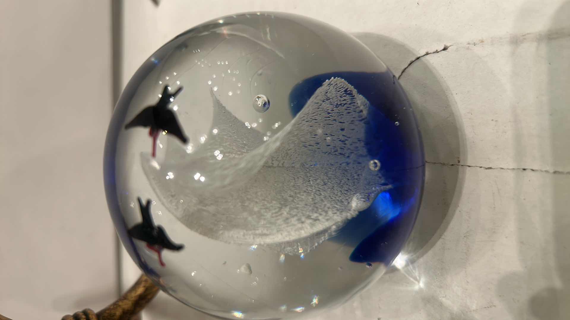 Photo 1 of 3 ART GLASS PAPERWEIGHTS & STAND (LARGEST 4”)