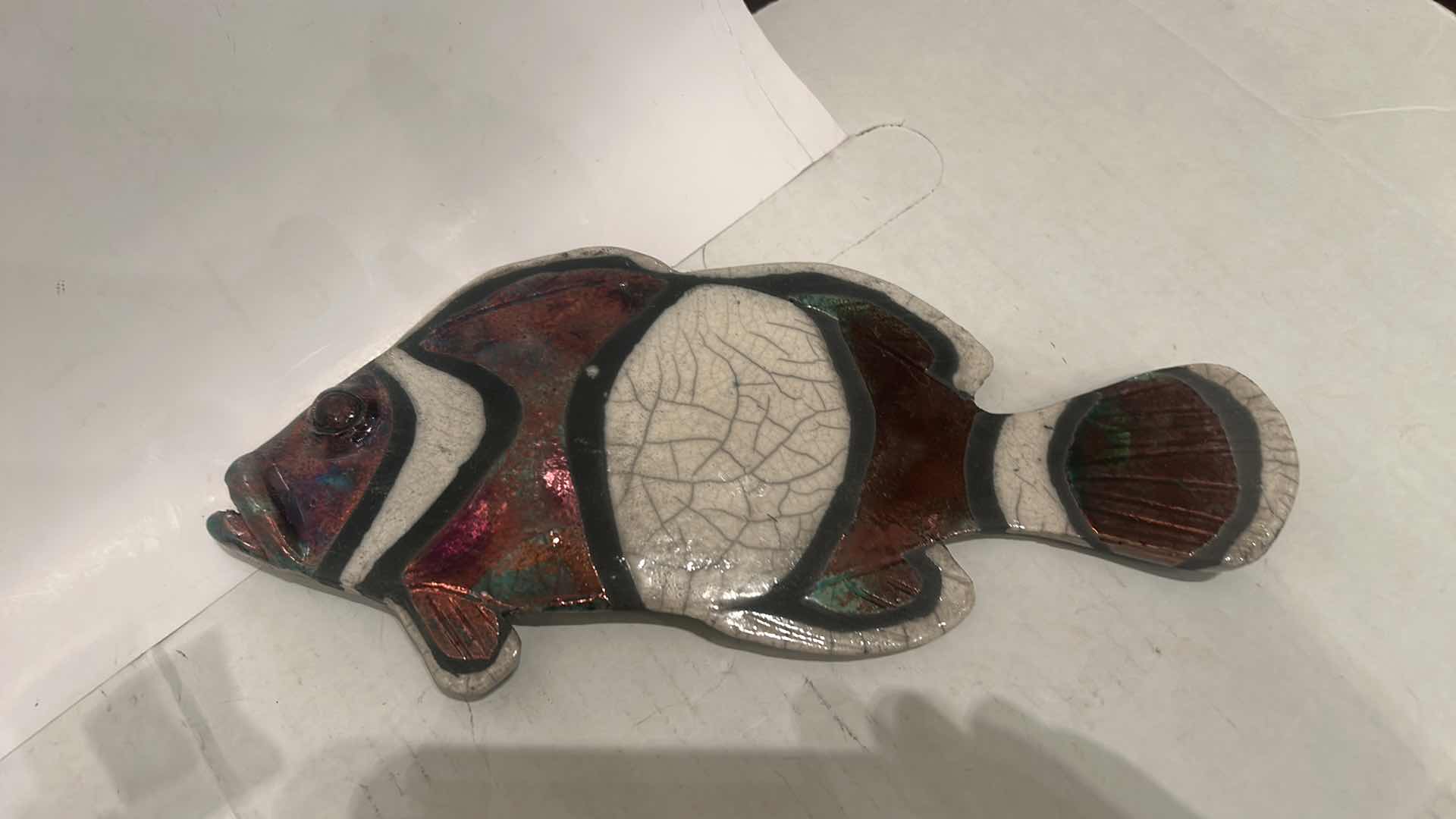 Photo 1 of 2 CERAMIC FISH (LARGEST 12“ x H6 1/2“)