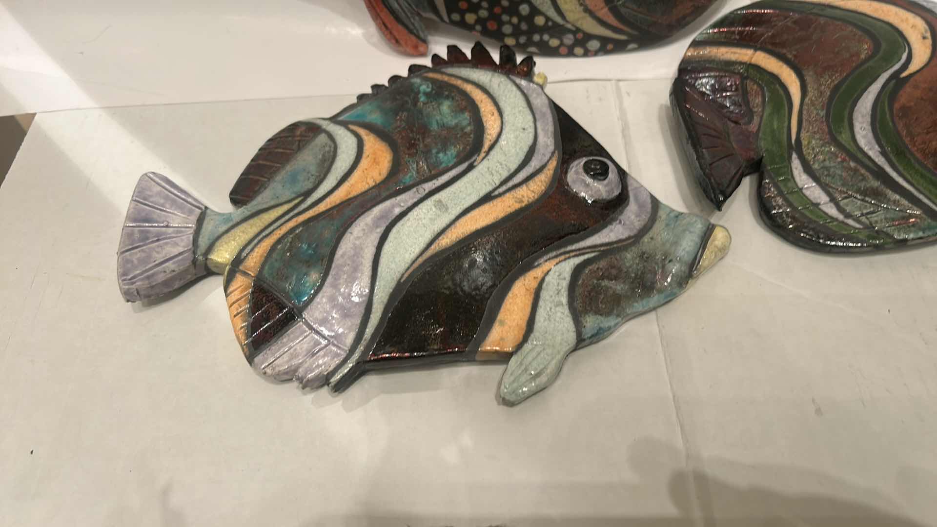 Photo 1 of 3 CERAMIC FISH (LARGEST 11” x H9 1/2”)
