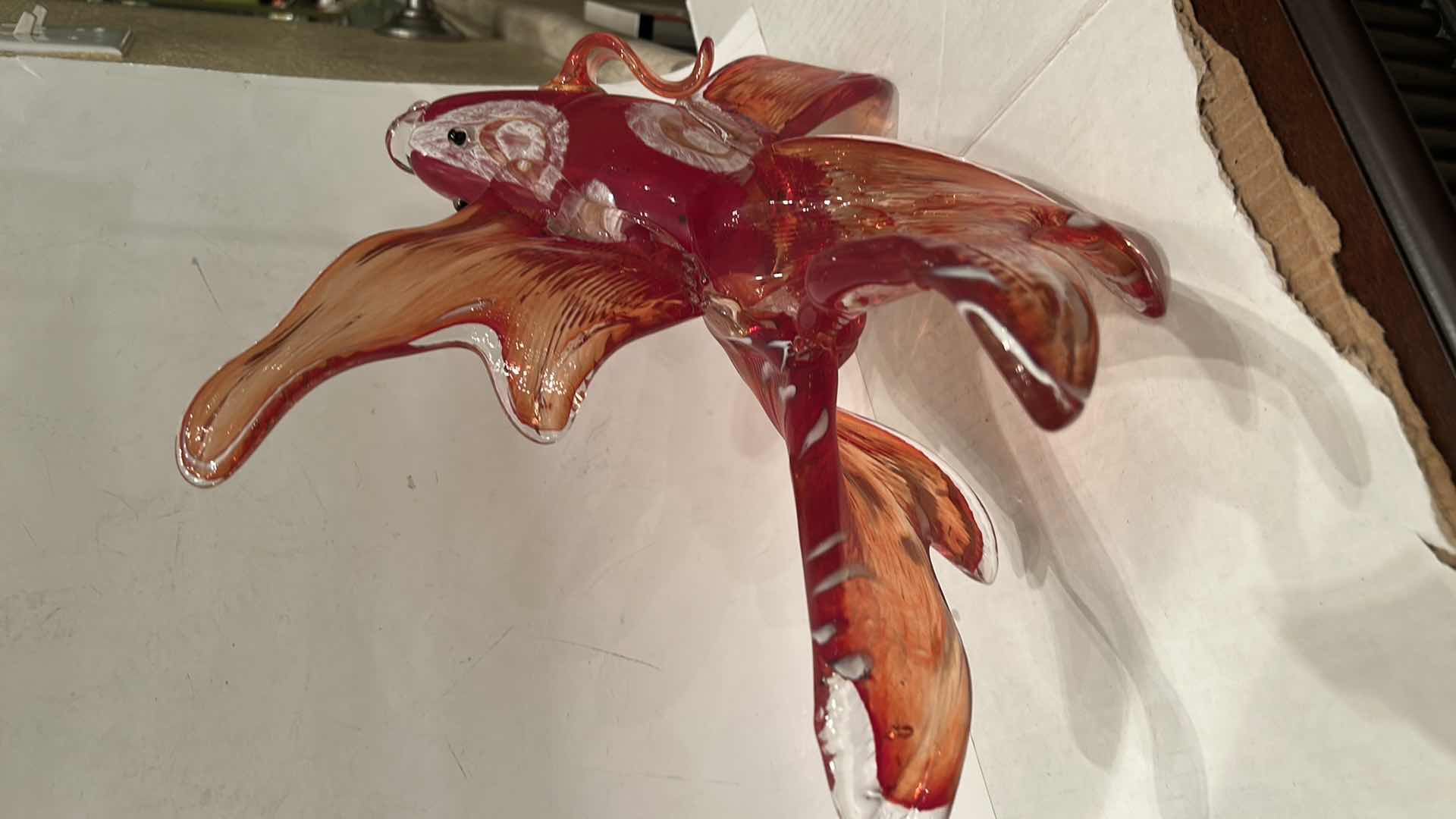 Photo 1 of ART GLASS FISH SCULPTURE 15” x H12”