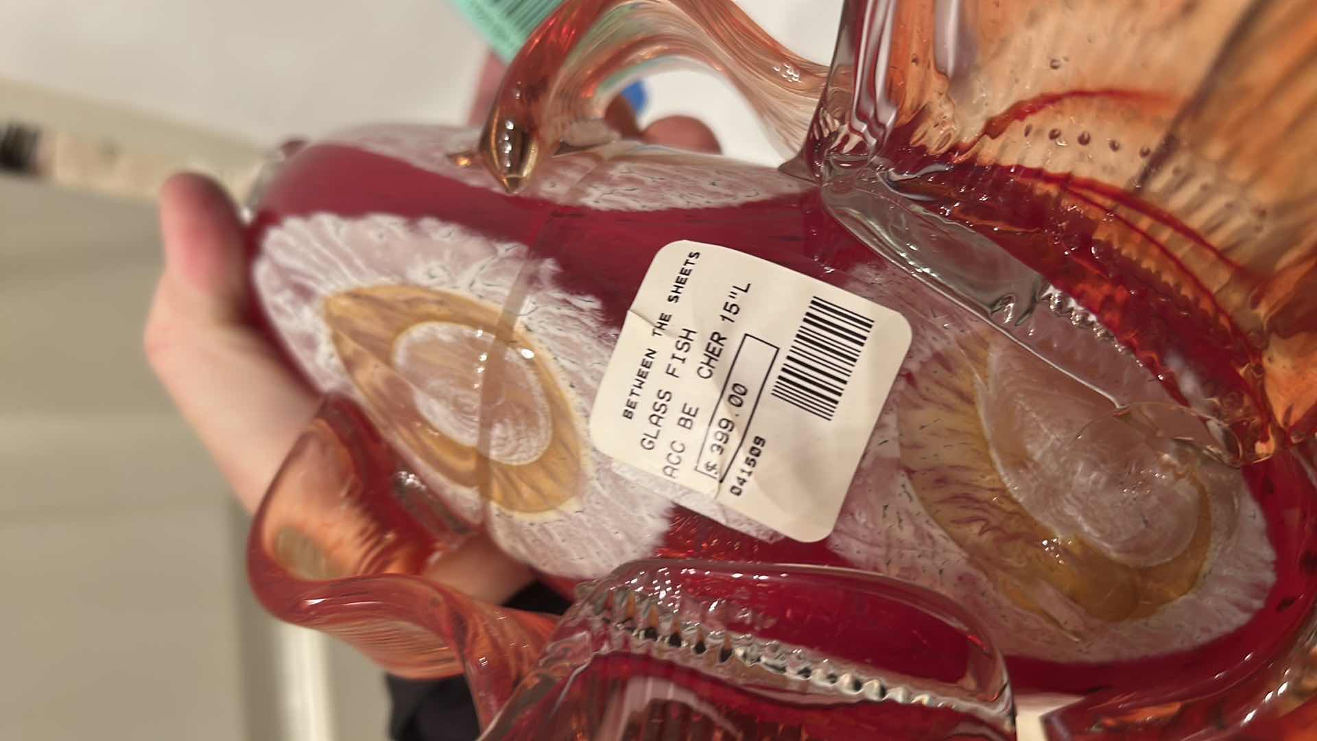 Photo 1 of ART GLASS FISH SCULPTURE 15” x H12”