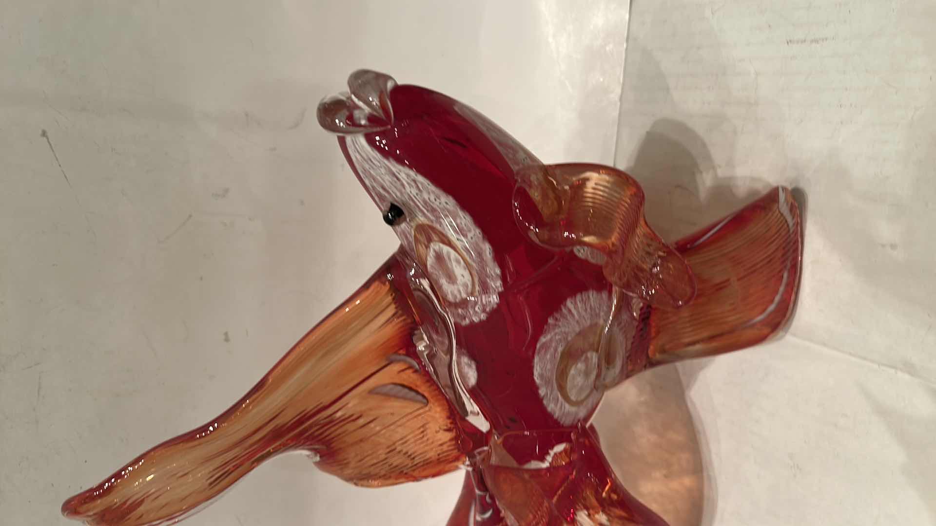 Photo 1 of ART GLASS FISH SCULPTURE 15” x H12”