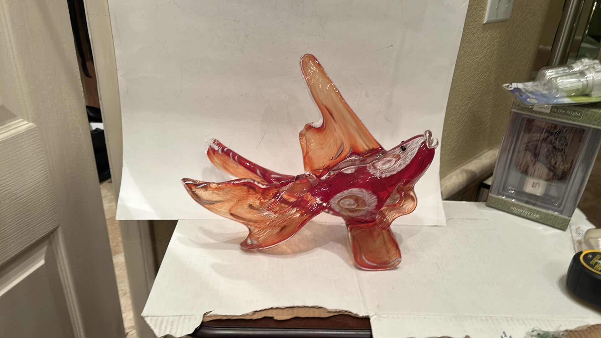 Photo 1 of ART GLASS FISH SCULPTURE 15” x H12”