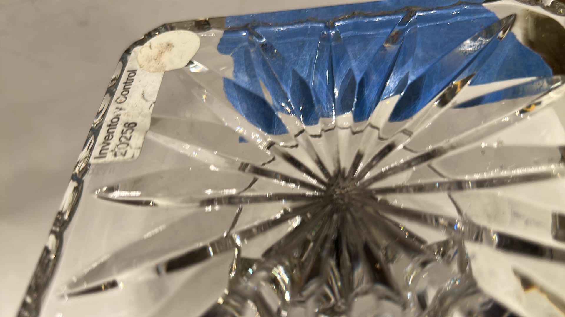 Photo 1 of BOHEMIAN (CZECH) CUT-TO-CLEAR CRYSTAL, SPECIFICALLY AN AMETHYST CUT-TO-CLEAR VASE. H13.5”