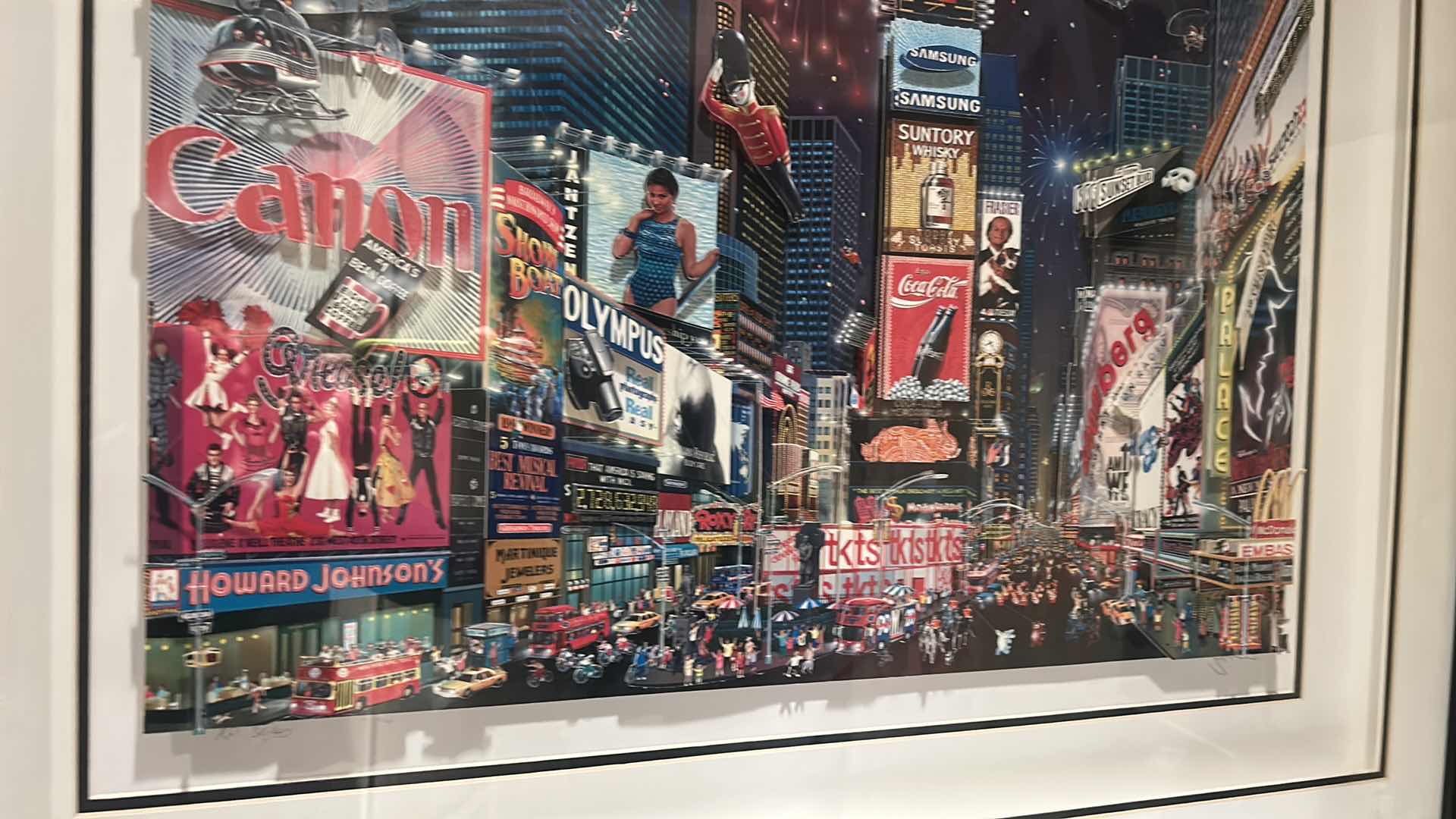 Photo 1 of FRAMED LIMITED EDITION  "TIMES SQUARE PARADE" ARTIST PROOF PRINT ARTWORK-SIGNED & NUMBER BY ARTIST ALEXANDER CHEN  35” x 27 1/2”
