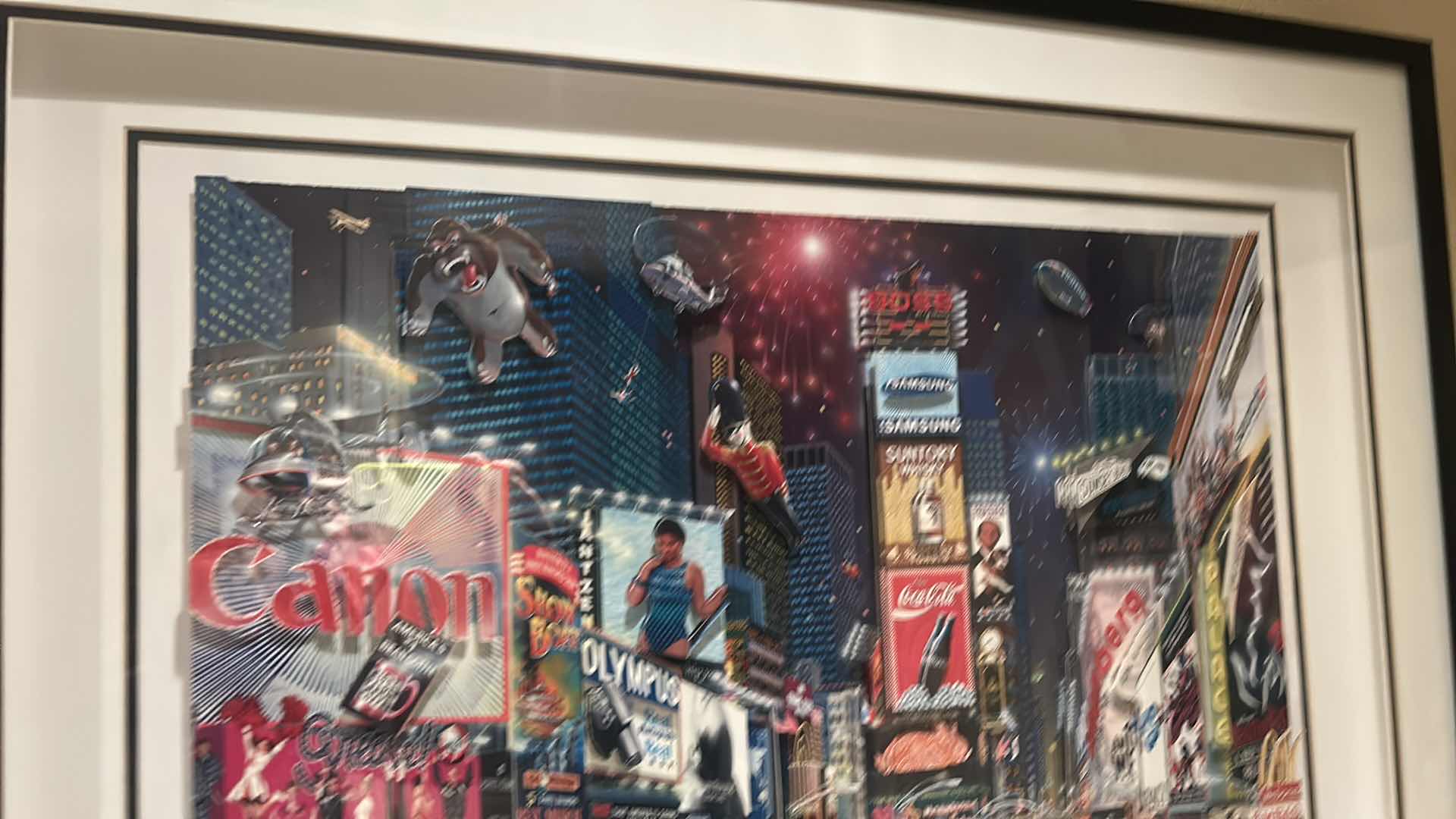 Photo 1 of FRAMED LIMITED EDITION  "TIMES SQUARE PARADE" ARTIST PROOF PRINT ARTWORK-SIGNED & NUMBER BY ARTIST ALEXANDER CHEN  35” x 27 1/2”