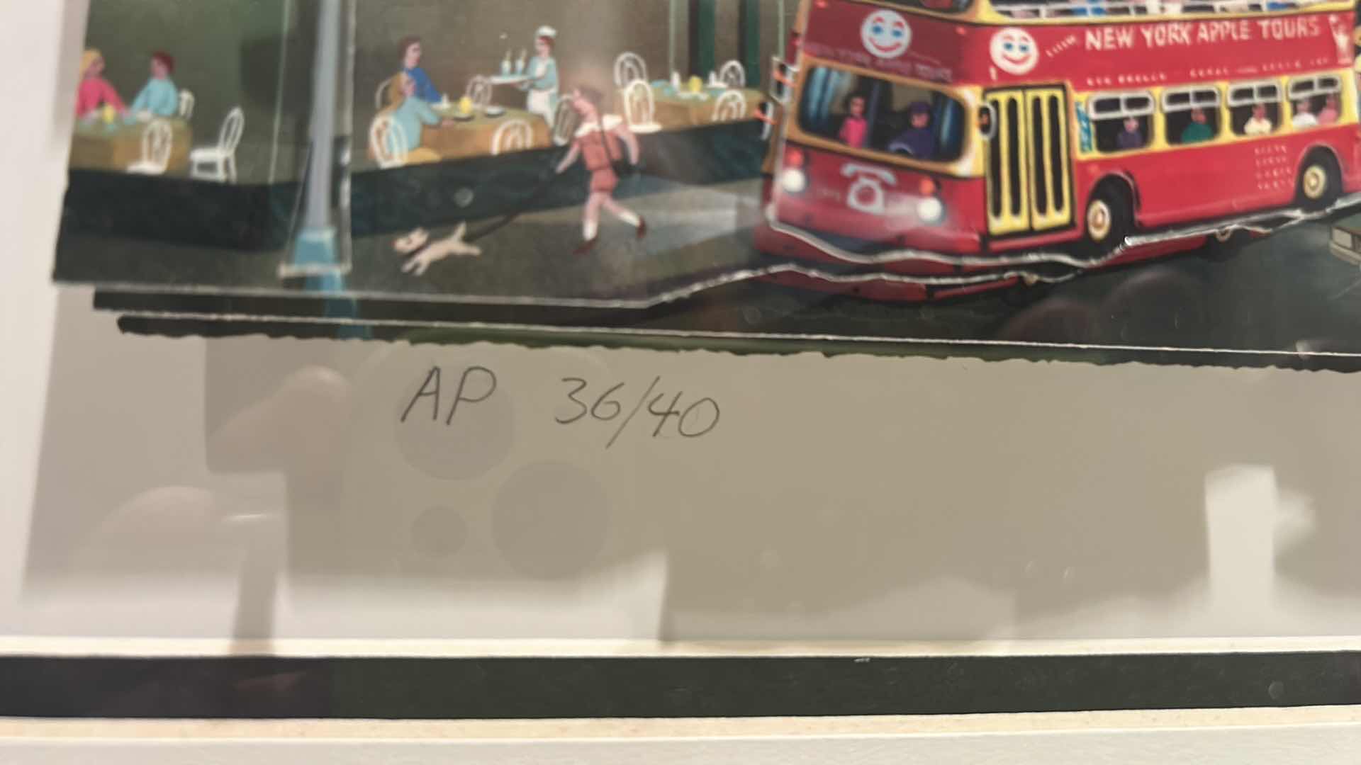 Photo 1 of FRAMED LIMITED EDITION  "TIMES SQUARE PARADE" ARTIST PROOF PRINT ARTWORK-SIGNED & NUMBER BY ARTIST ALEXANDER CHEN  35” x 27 1/2”