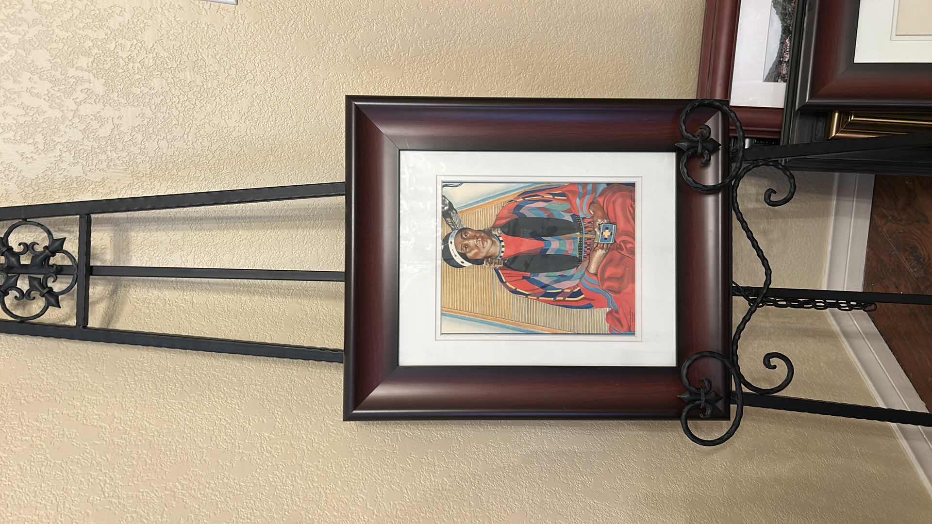 Photo 1 of FRAMED REPRODUCTION "NATIVE AMERICAN" ART  PRINT AFTER ORIGINAL PORTRAIT BY WINOLD REISS. 16” x 19”