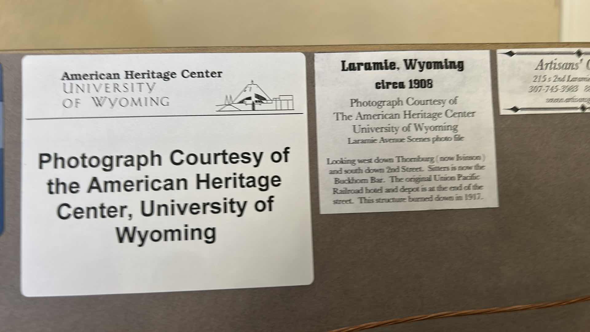 Photo 1 of FRAMED PANORAMIC BLACK-AND-WHITE HISTORIC MAIN STREET SCENE PHOTOGRAPHIC PRINT 
43“ x H17“