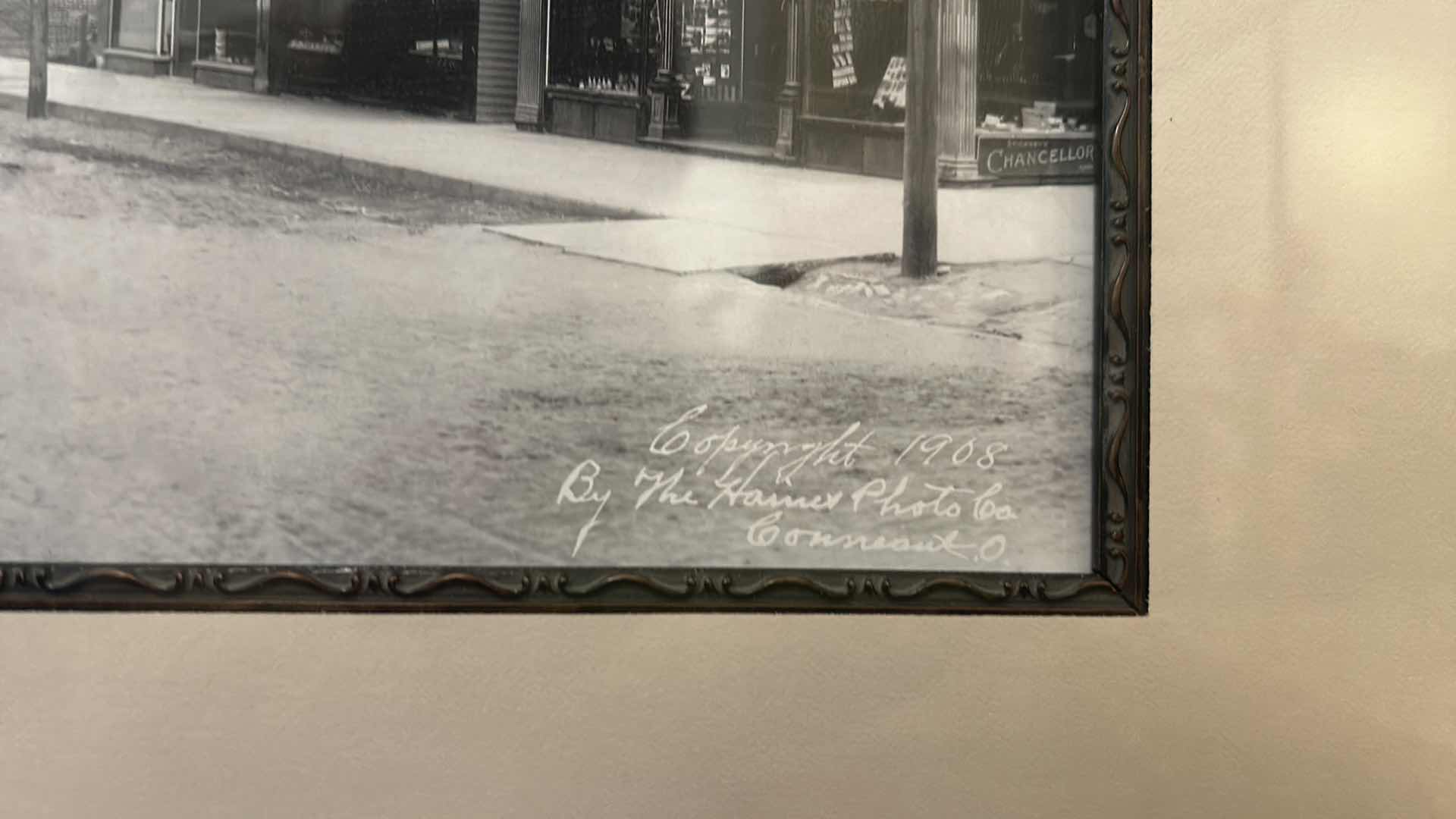 Photo 1 of FRAMED PANORAMIC BLACK-AND-WHITE HISTORIC MAIN STREET SCENE PHOTOGRAPHIC PRINT 
43“ x H17“