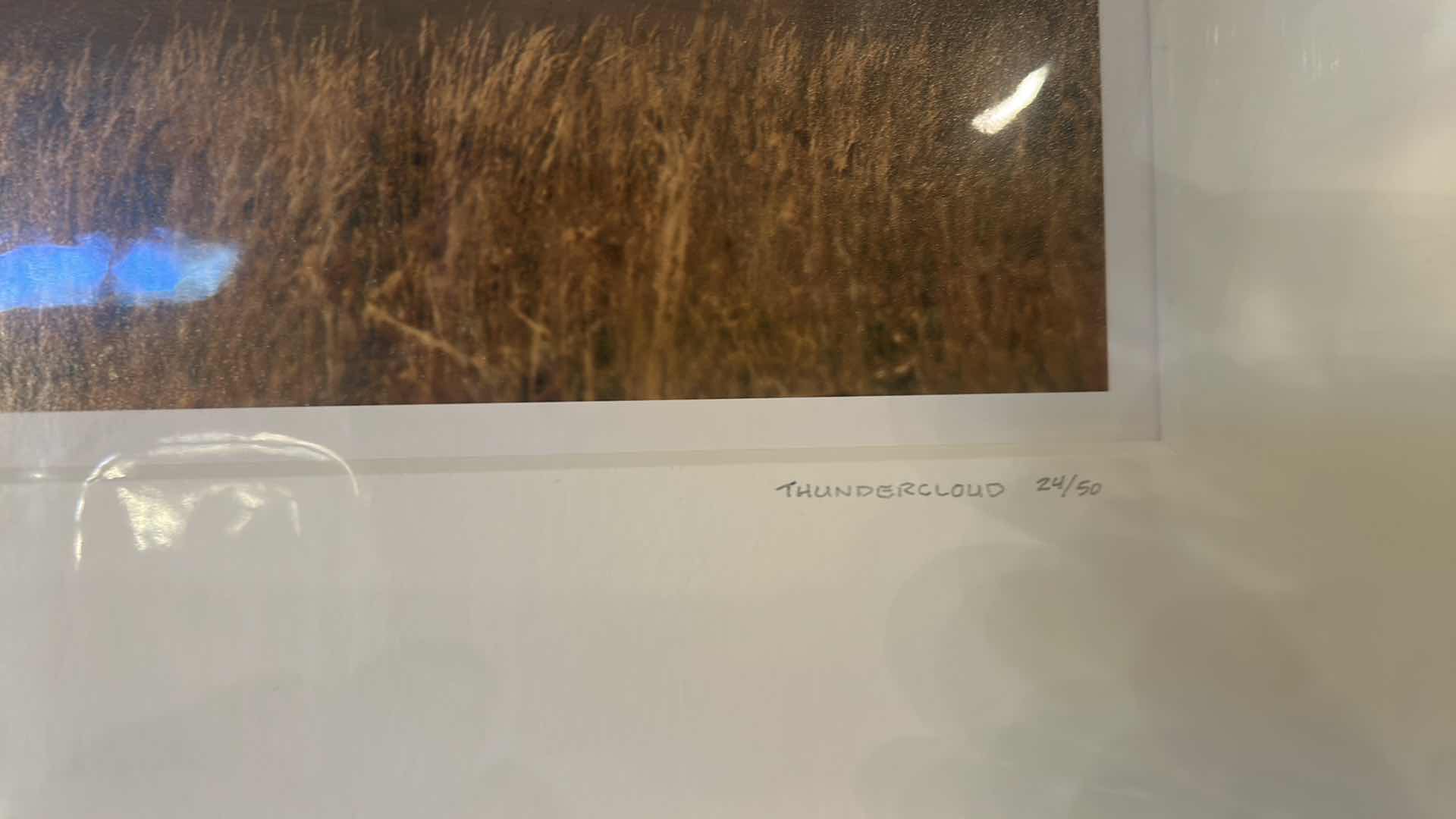 Photo 1 of "THUNDER CLOUD" COWBOY ORIGINAL MATTED PRINT ARTWORK SIGNED BY RUDY DE RAM 18” x 18”