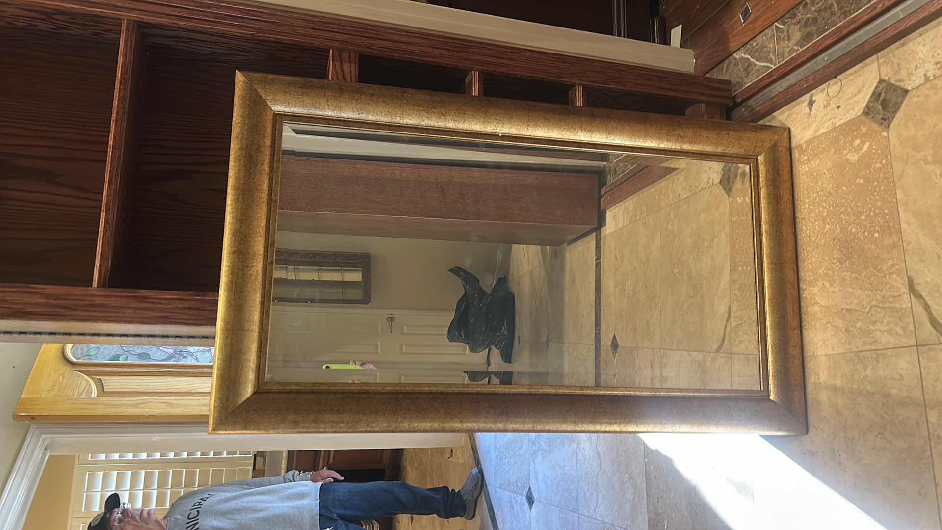 Photo 1 of FRAMED UTTERMOST WALL MIRROR W GOLD-TONE ACCENTS 26 1/2" x 47"