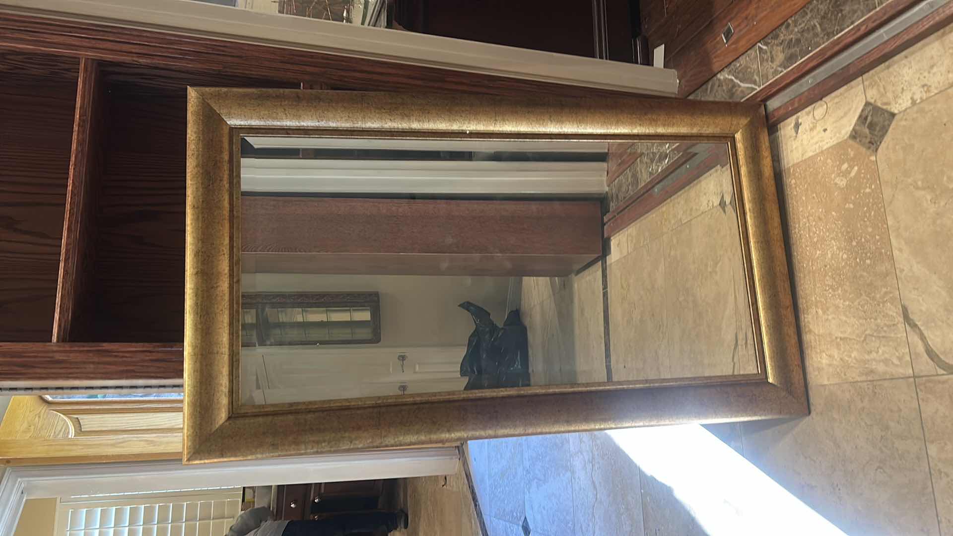 Photo 1 of FRAMED UTTERMOST WALL MIRROR W GOLD-TONE ACCENTS 26 1/2" x 47"