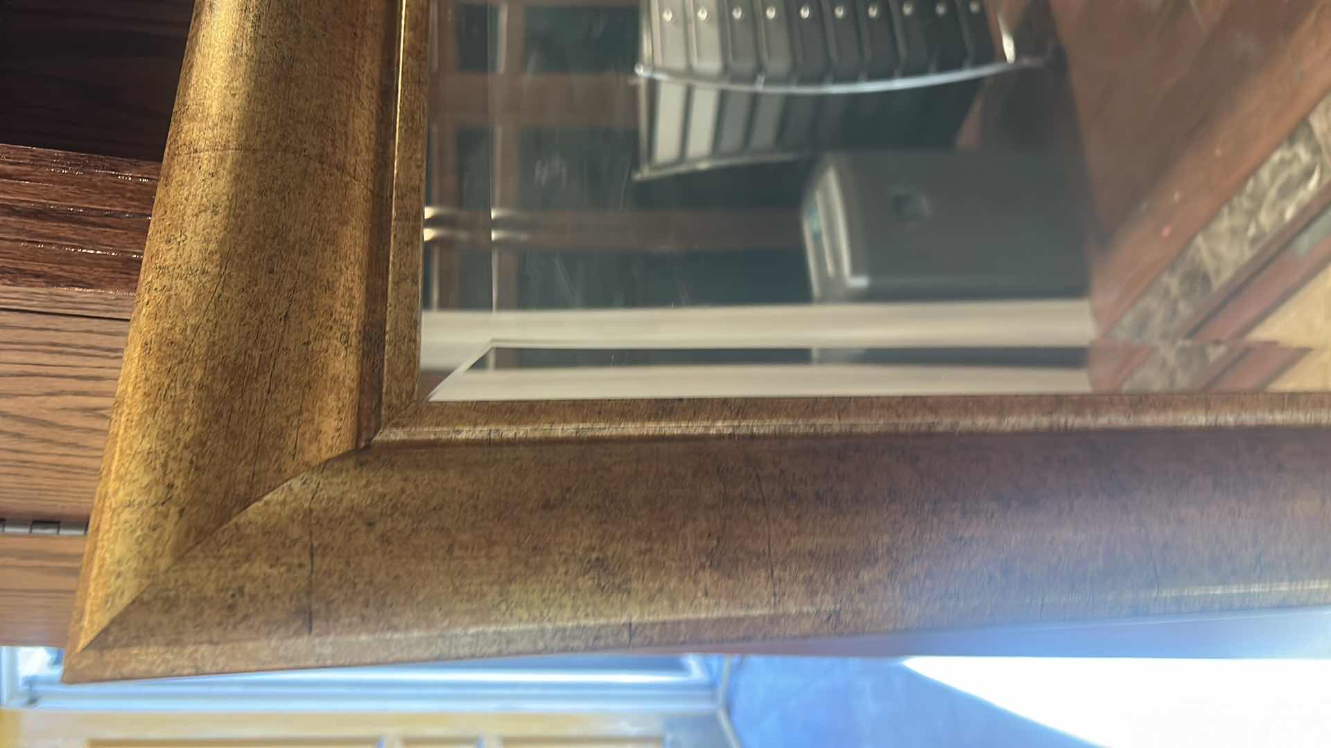 Photo 1 of FRAMED UTTERMOST WALL MIRROR W GOLD-TONE ACCENTS 26 1/2" x 47"