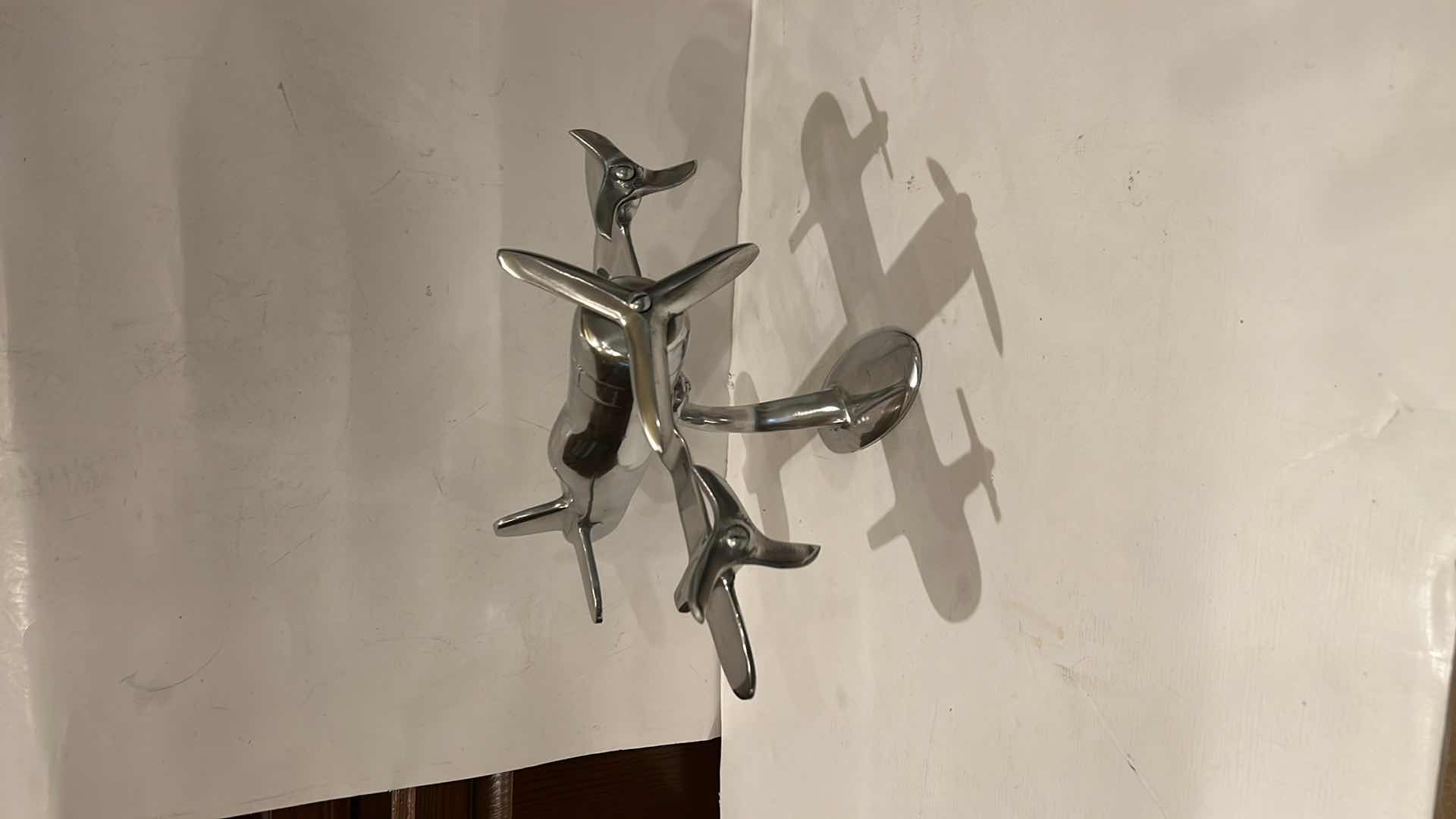 Photo 1 of POLISHED ALUMINUM AIRPLANE SCULPTURE OR DESK MODEL 12” x H9”
