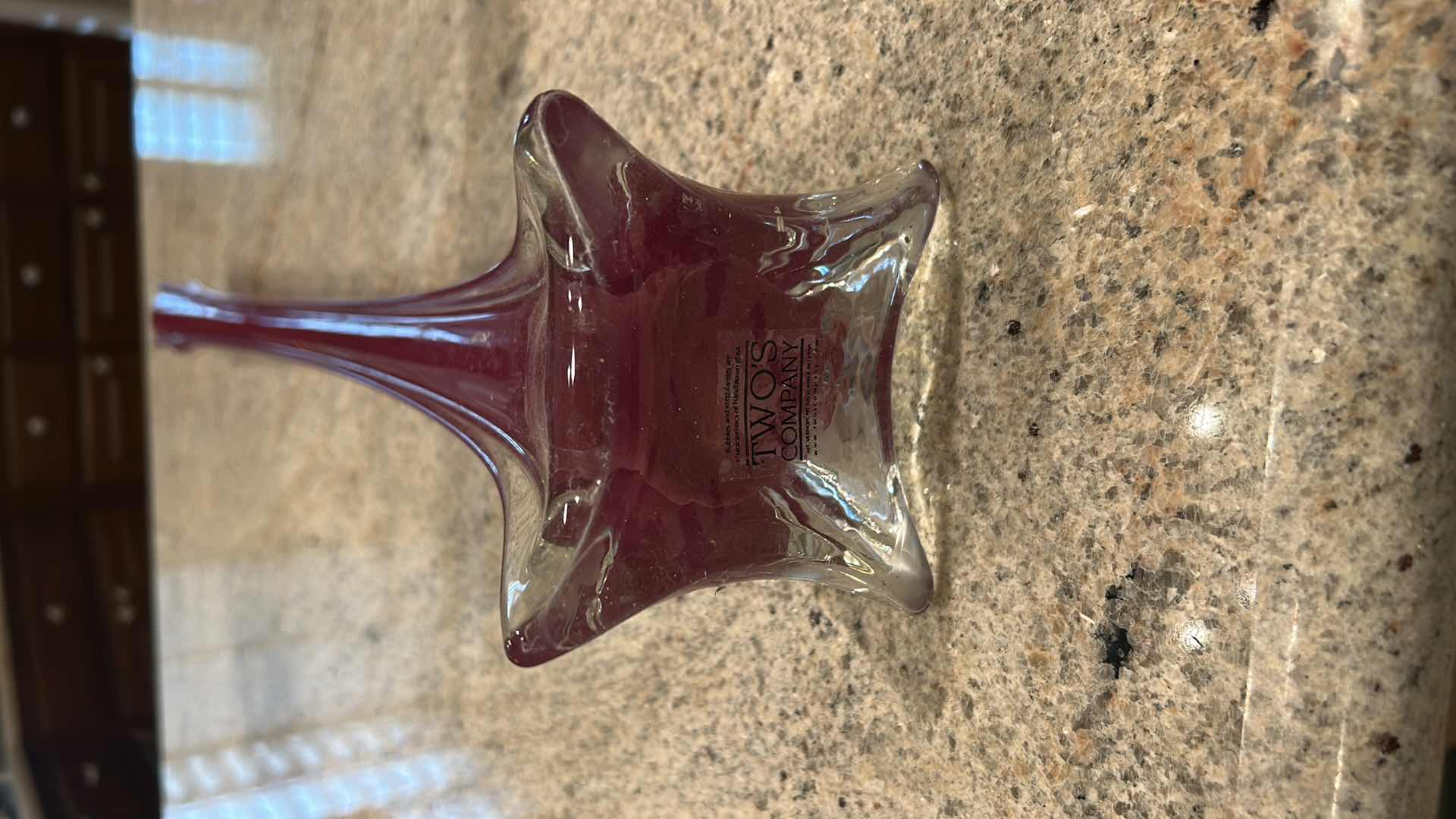 Photo 1 of SET OF VINTAGE MID-CENTURY MODERN RED CASED GLASS “SWUNG” OR “ELEPHANT FOOT” BUD VASES  (TALLEST 35 1/2”)