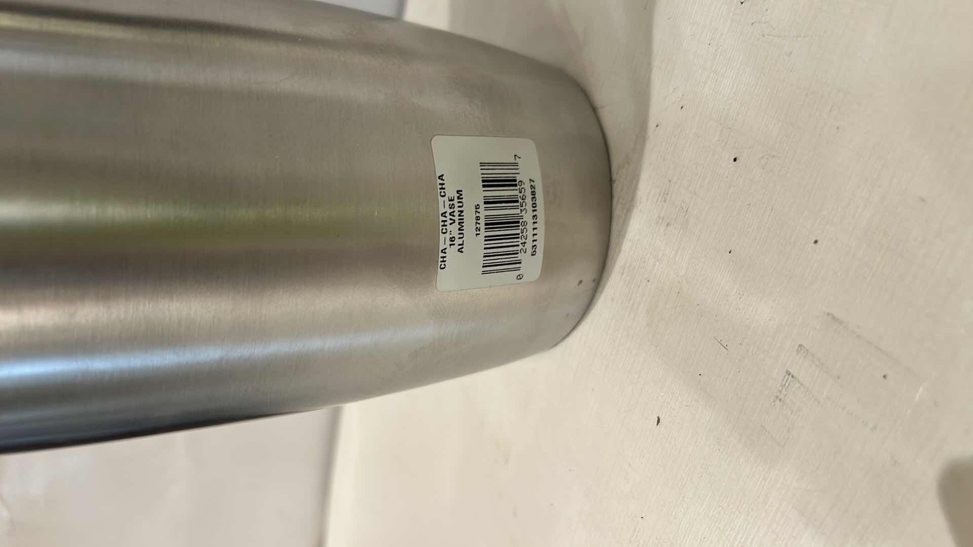 Photo 1 of MARQUEE WATERFORD CONTEMPORARY ALUMINUM VASE H 16”