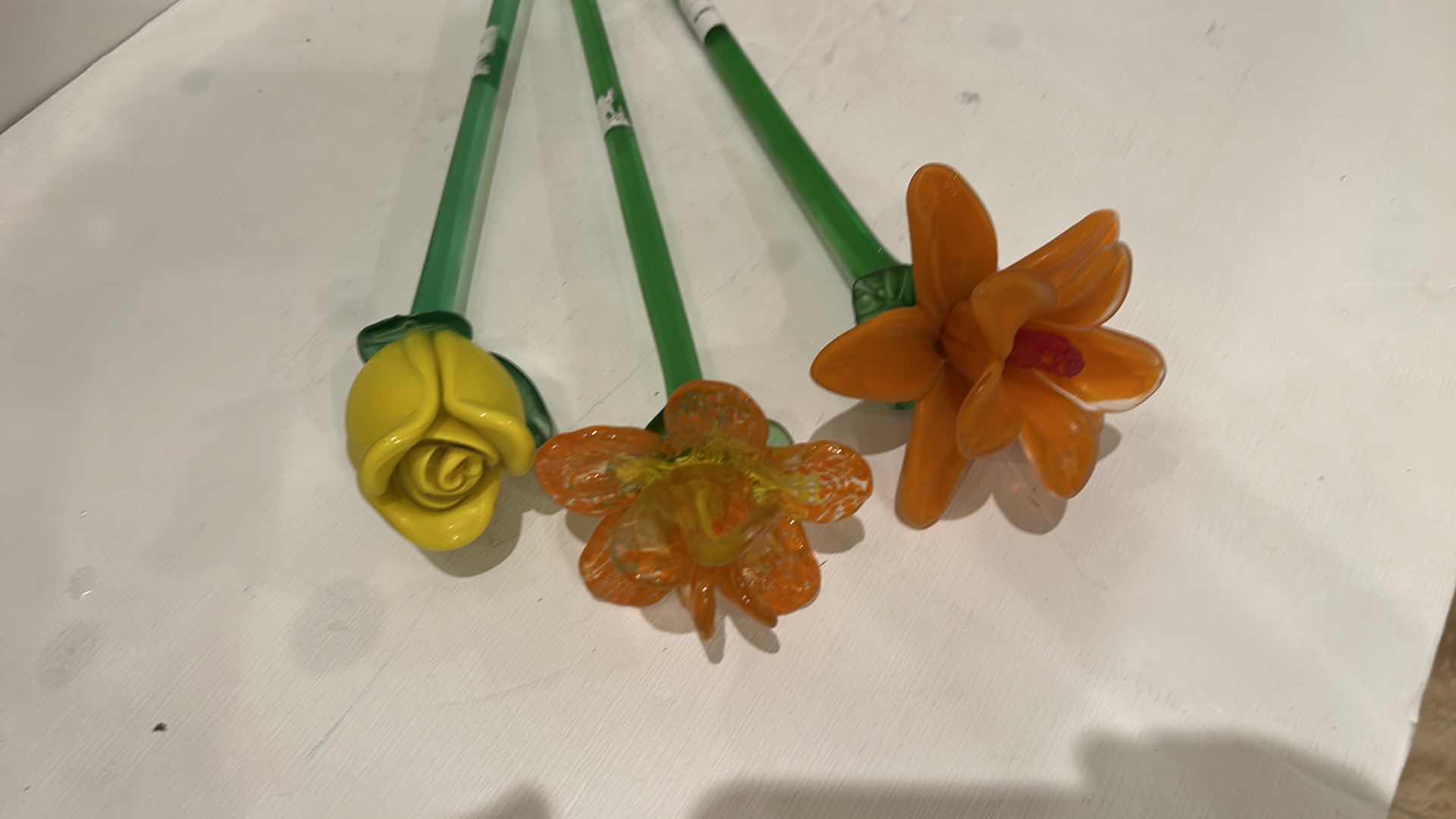 Photo 1 of 3 HANDBLOWN GLASS FLOWERS