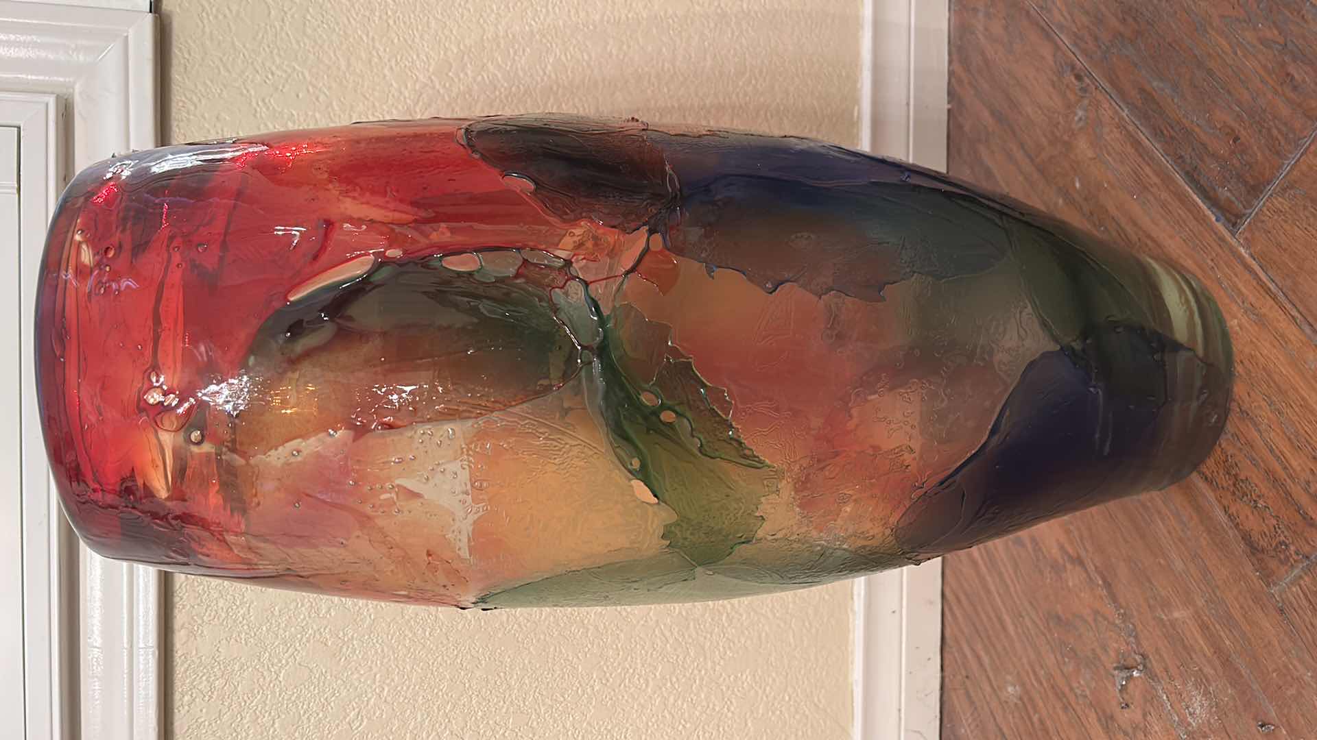 Photo 1 of 26.5” MURANO GALLERY NUMBERED GLASS VASE WITH COA