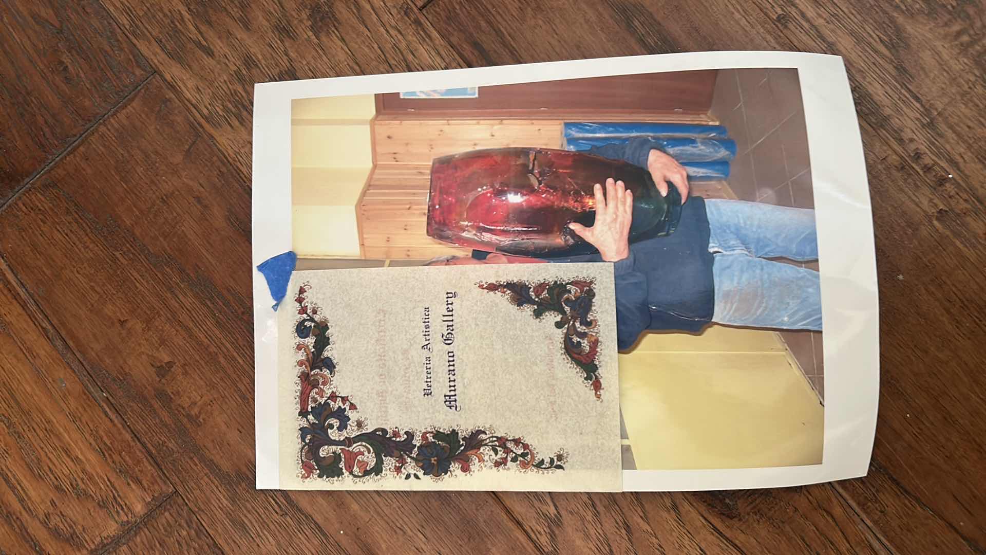 Photo 1 of 26.5” MURANO GALLERY NUMBERED GLASS VASE WITH COA