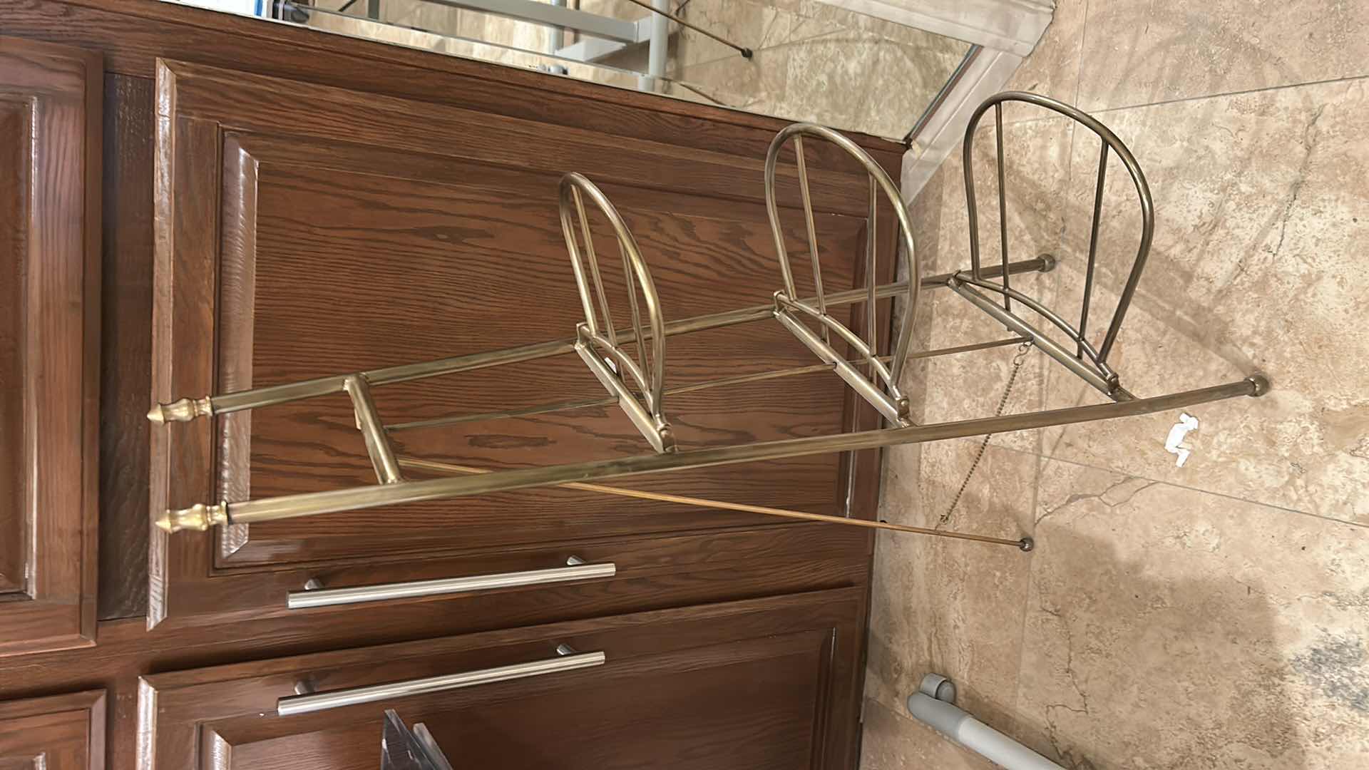 Photo 1 of GOLD TONE COLLAPSIBLE 3 TIERED SHELF H 42”