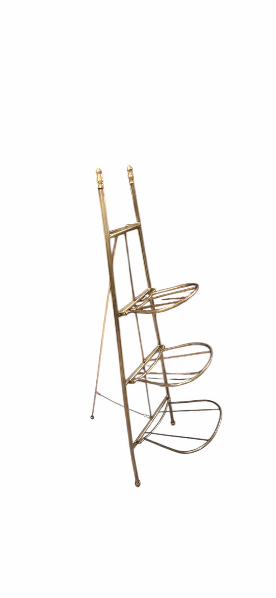 Photo 1 of GOLD TONE COLLAPSIBLE 3 TIERED SHELF H 42”