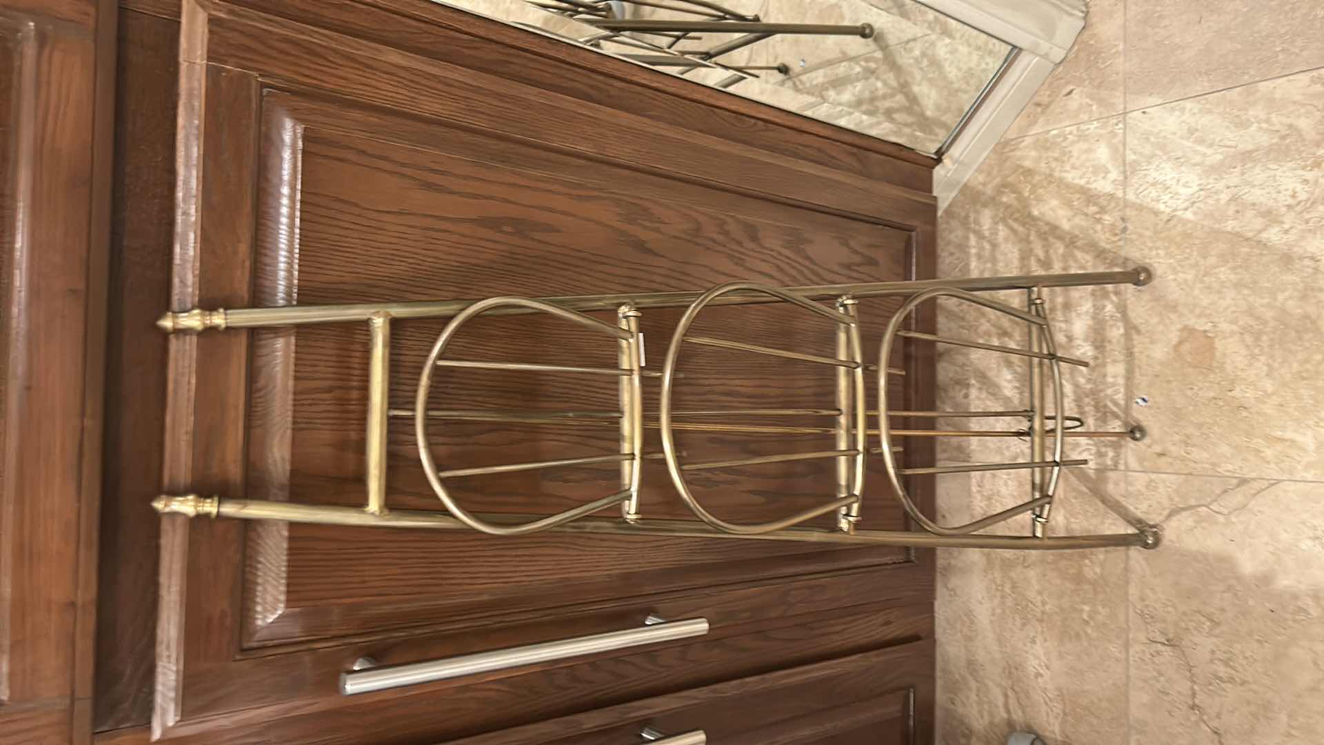 Photo 1 of GOLD TONE COLLAPSIBLE 3 TIERED SHELF H 42”