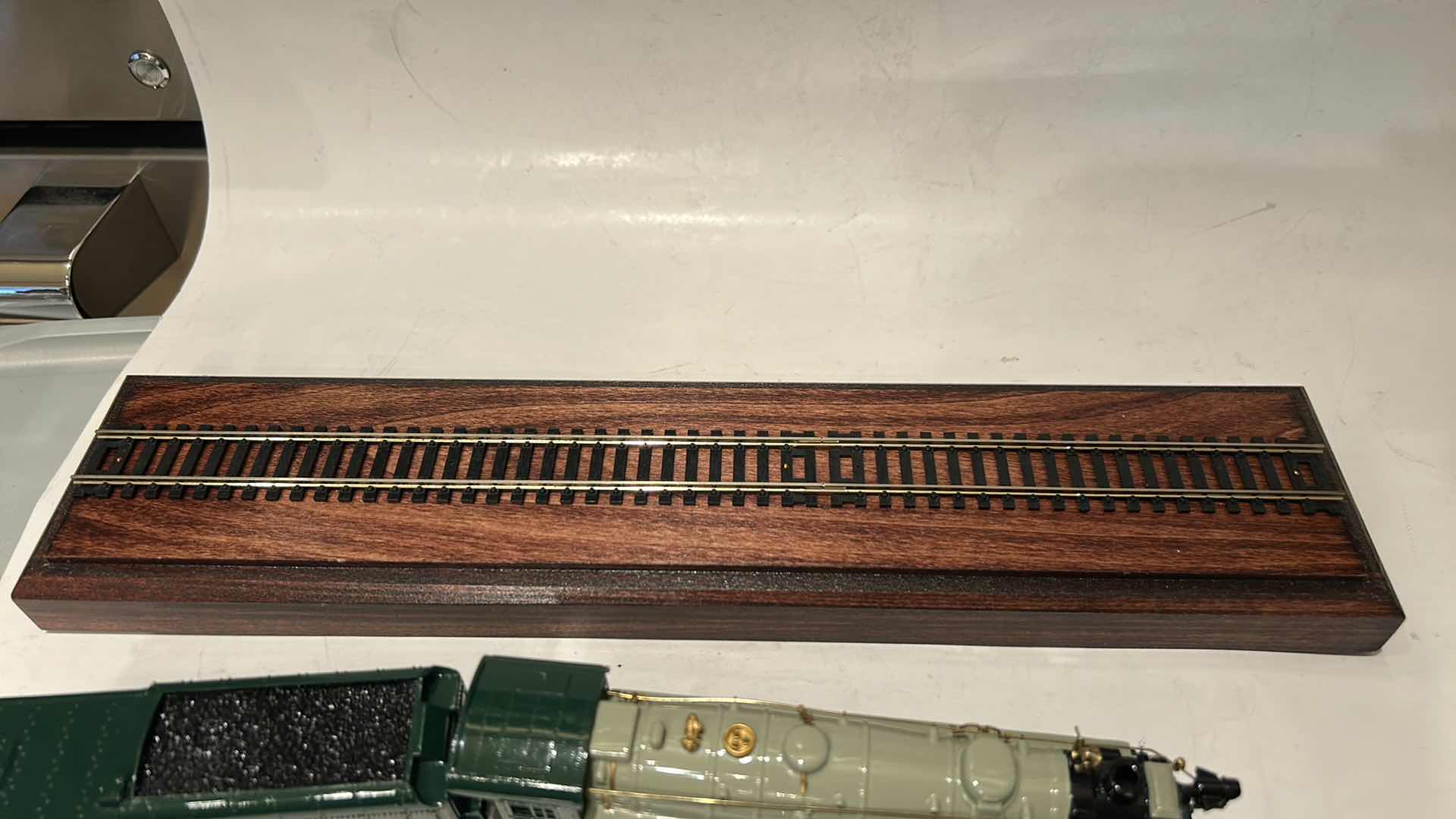 Photo 1 of METAL “THE LINDENBURG SPECIAL”, BALTIMORE & OHIO RAILROAD ENGINE AND COAL CAR, INSIDE CASE. (TRAIN H2”) CASE 15.5” LONG  WITH COA