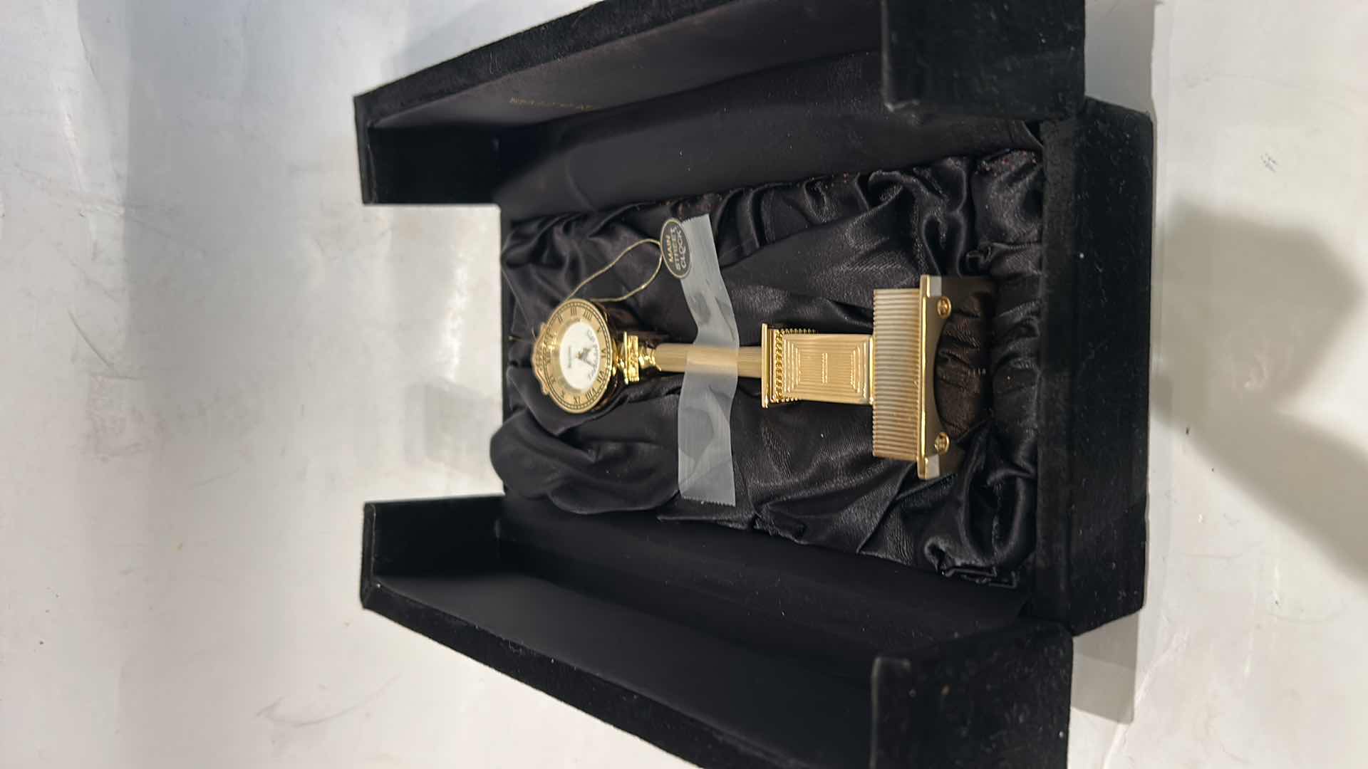 Photo 1 of BULUVA MINIATURE MAIN STREET CLOCK H6.5”