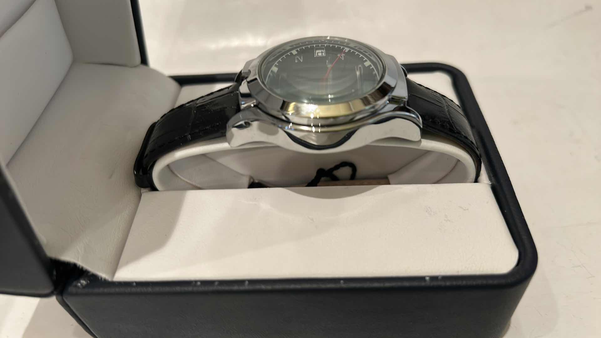 Photo 1 of I-BEAM MEN’S DELUXE MAGNIFYING WATCH WITH LEATHER BAND