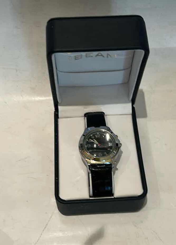 Photo 1 of I-BEAM MEN’S DELUXE MAGNIFYING WATCH WITH LEATHER BAND
