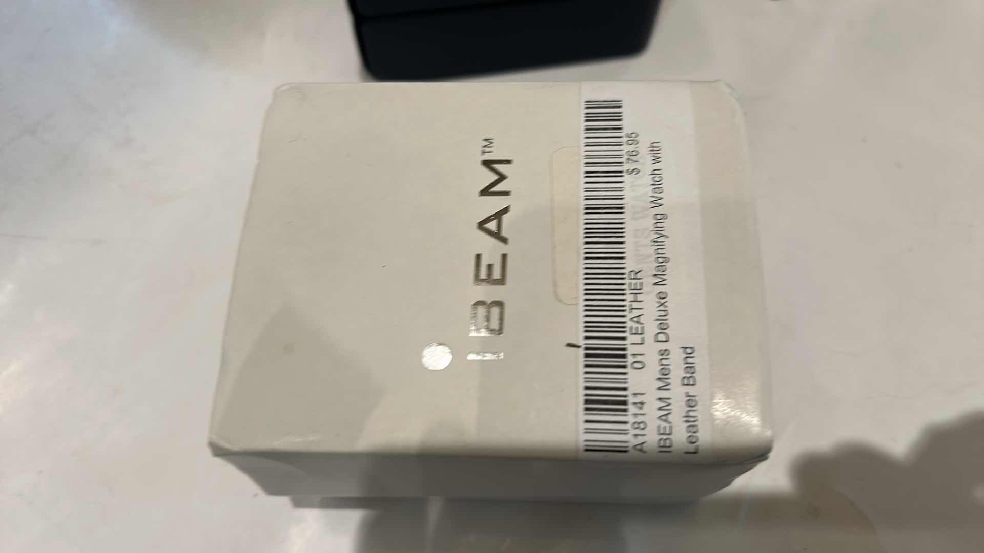 Photo 1 of I-BEAM MEN’S DELUXE MAGNIFYING WATCH WITH LEATHER BAND