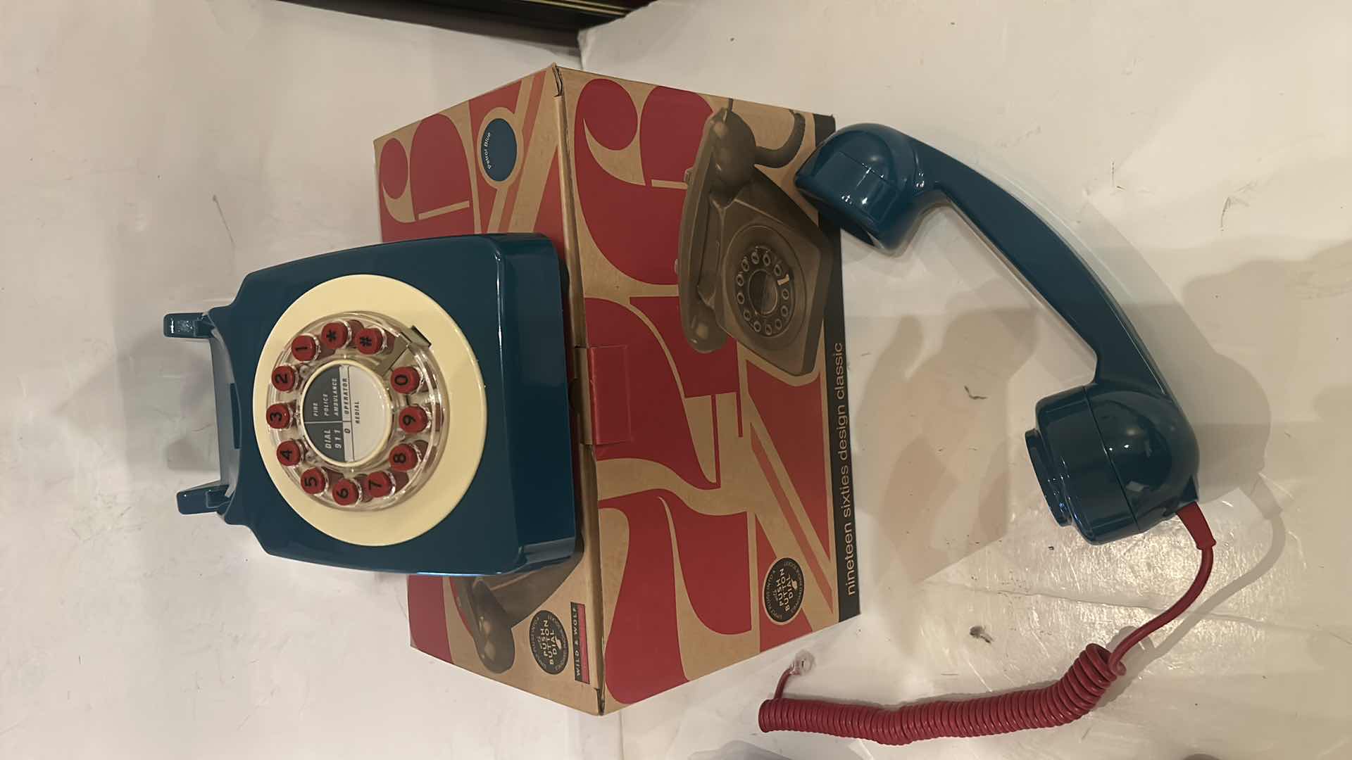 Photo 1 of NEW WILD & WOLF ROTARY-STYLE PUSH-BUTTON TELEPHONE.