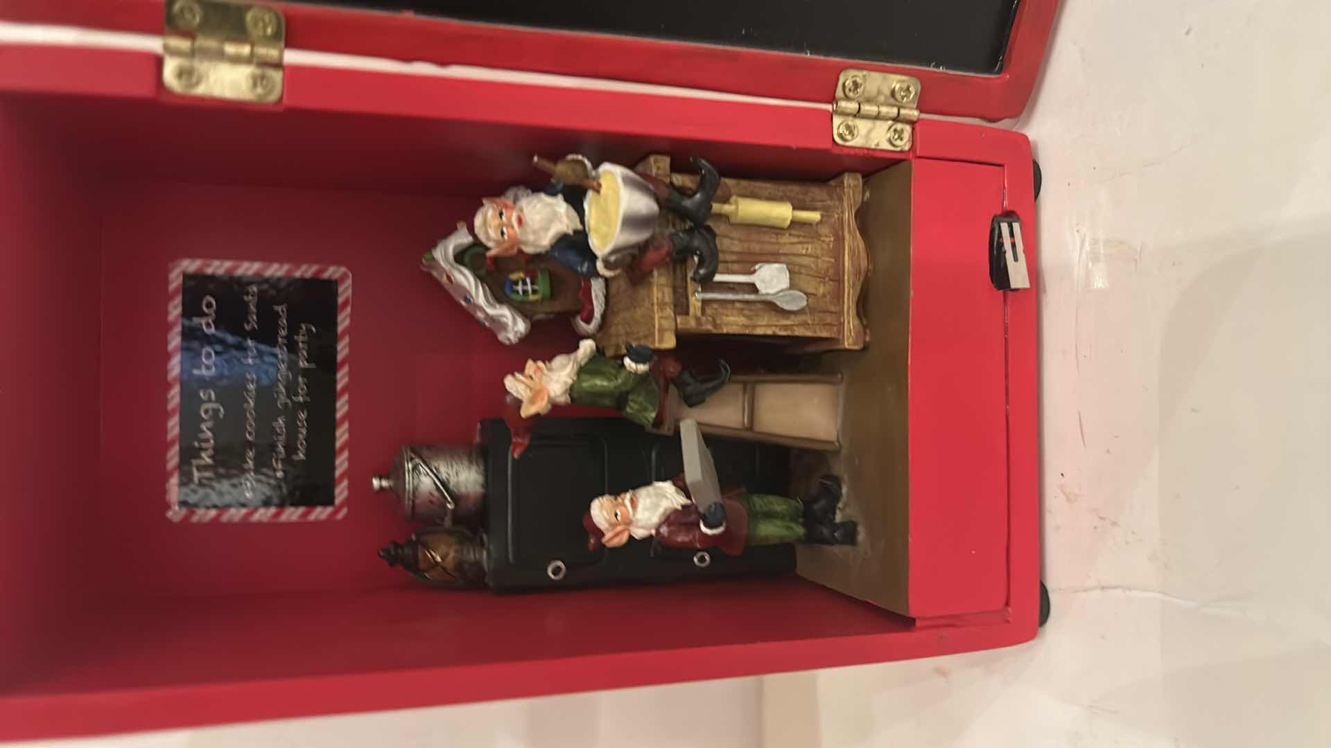 Photo 1 of ROMAN MINI REFRIGERATOR, PLAYS VARIOUS CHRISTMAS SONGS. H7”