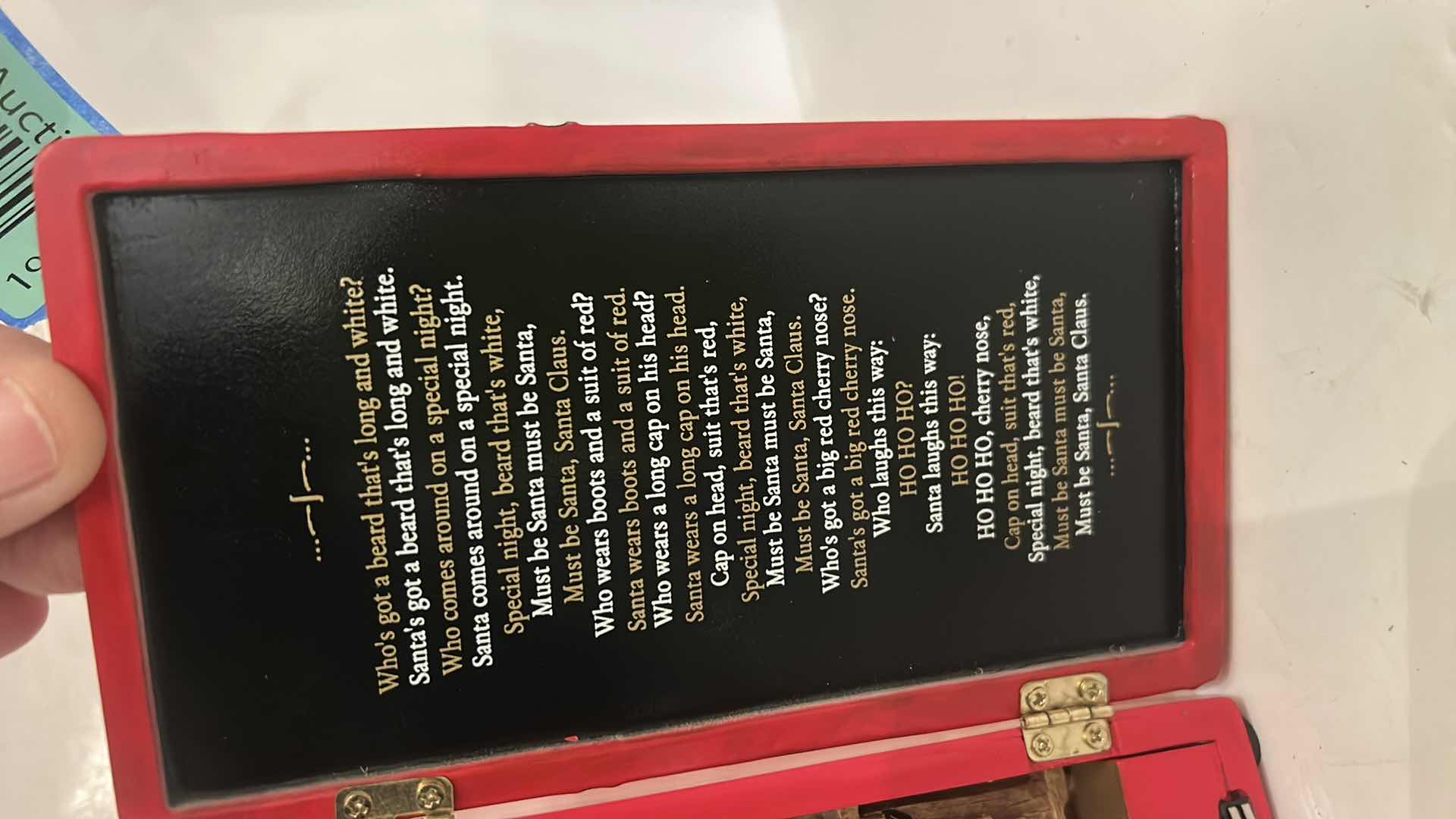 Photo 1 of ROMAN MINI REFRIGERATOR, PLAYS VARIOUS CHRISTMAS SONGS. H7”