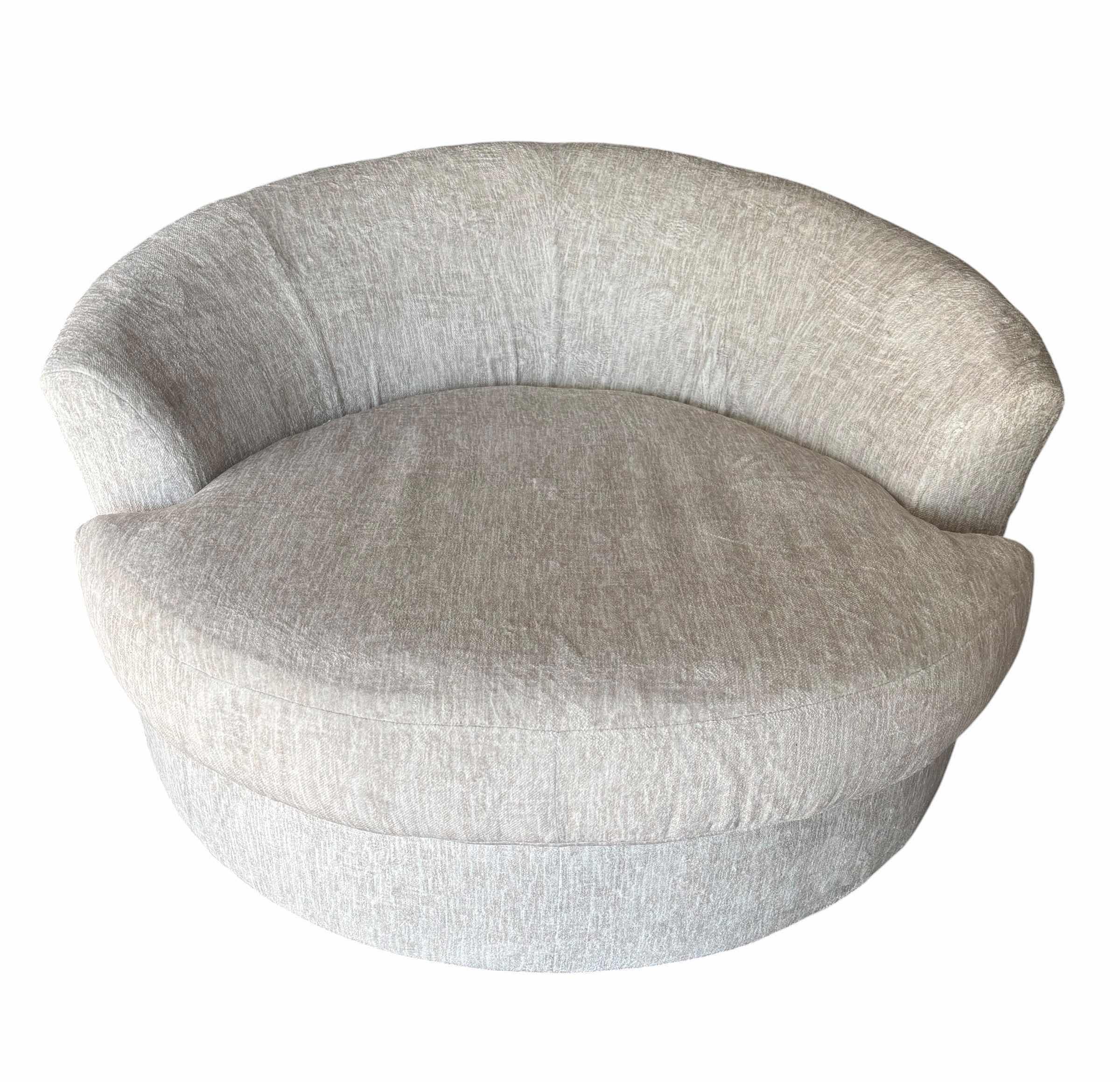 Photo 1 of NEST III GIBSON 49” FABRIC WHITE BEIGE SWIVEL CUDDLER
