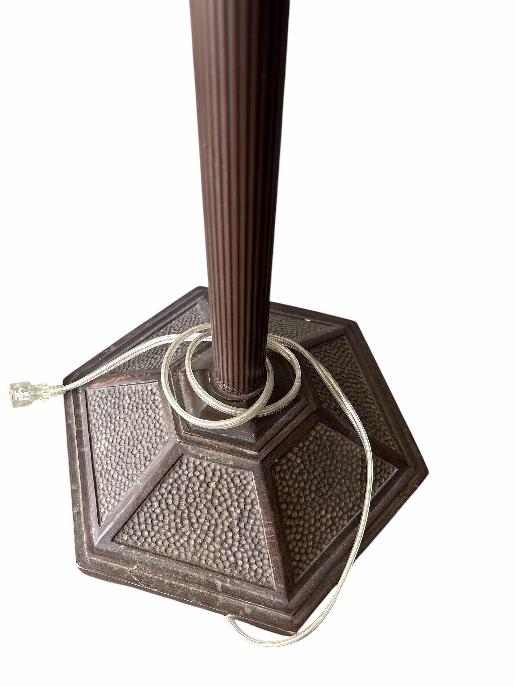 Photo 1 of MEYDA TIFFANY STYLE RESIN HIGH MEVADA MISSION FLOOR LAMP H61”