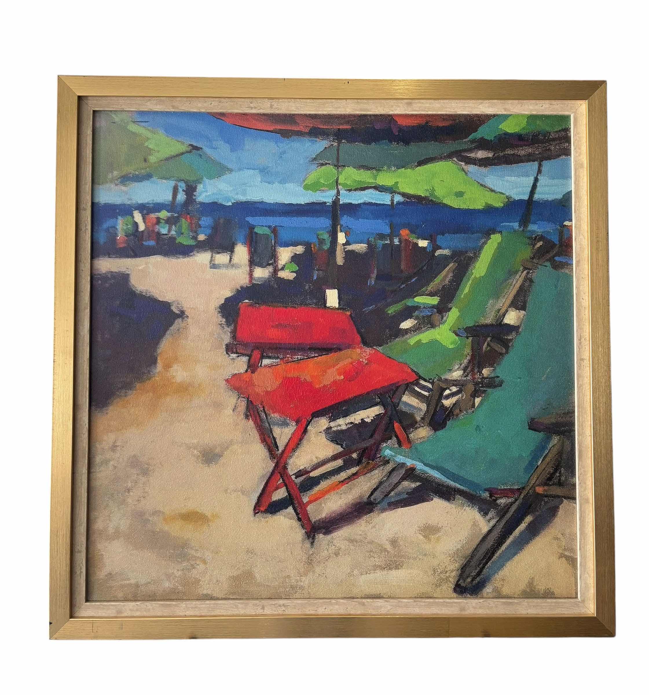 Photo 1 of FRAMED ART LARGE “PLAYA” CANVAS 33” X 33”