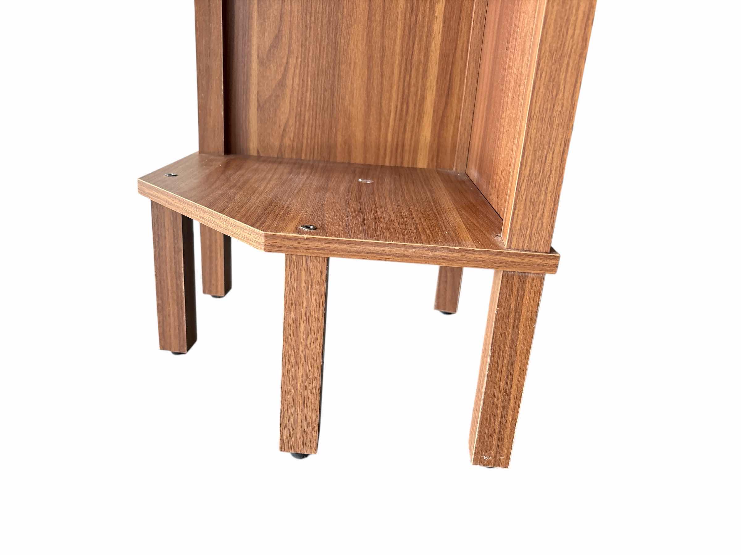 View 3 of 5-TIER LIGHT OAK WOOD GRAIN CORNER BOOKSHELF H50”