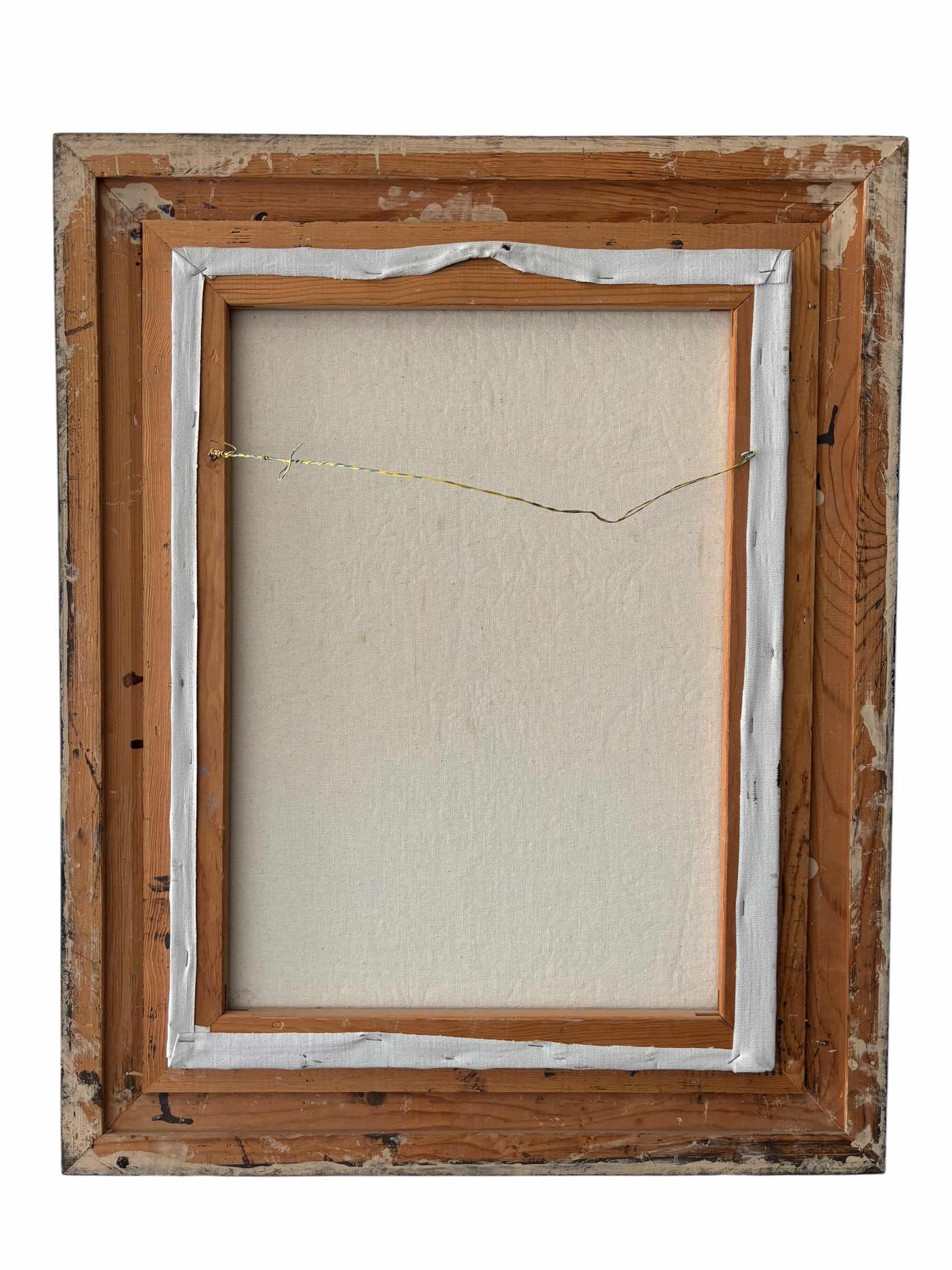Photo 1 of FRAMED COASTAL LANDSCAPE WALL ART W OCEAN ROCK ARCH SCENE IN DISTRESSED WOOD FRAME PAINTING 25” X 31”