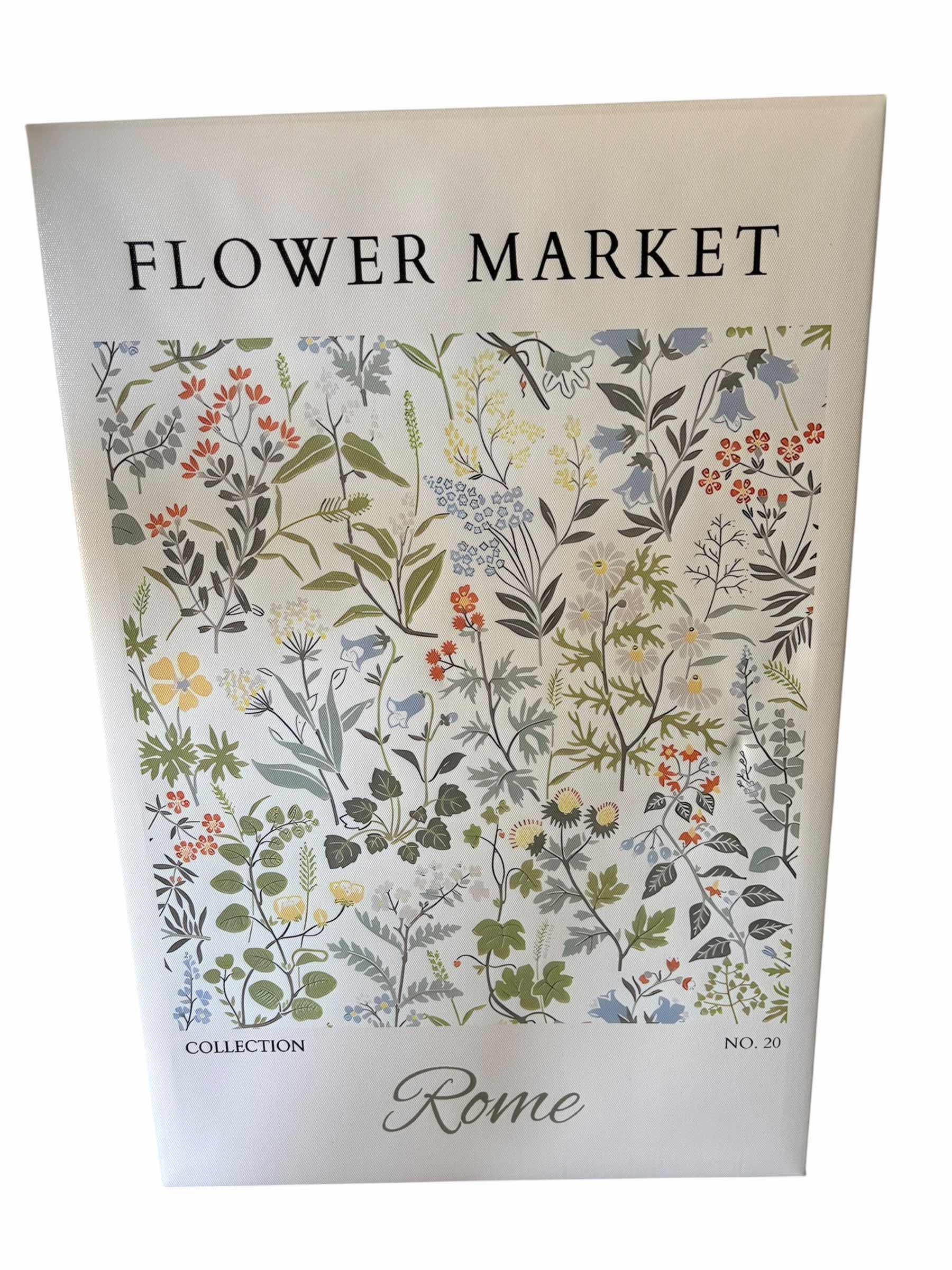 Photo 1 of FLOWER MARKET BOTANICAL WALL ART PRINTS (3) 15” X 23”