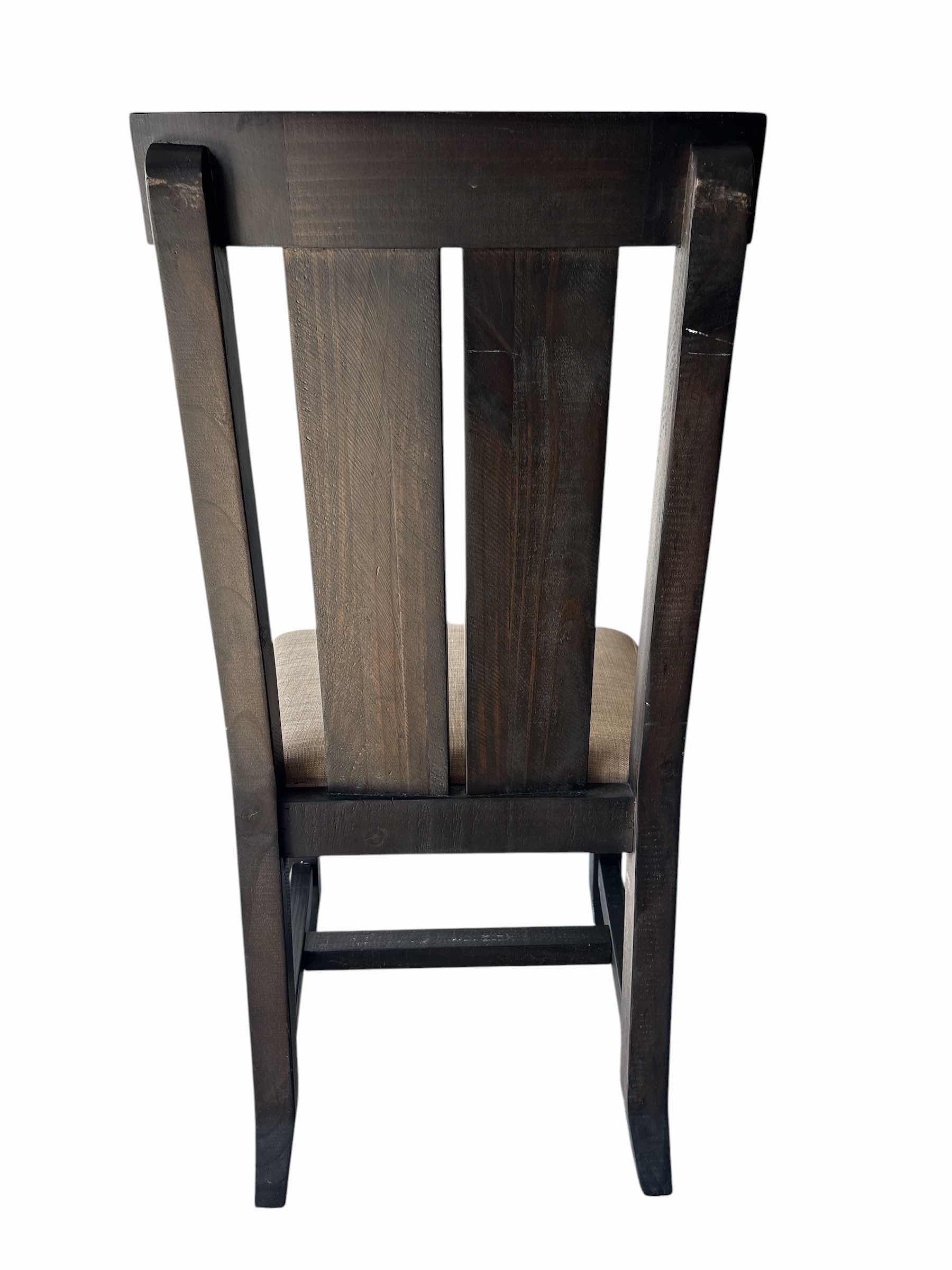 Photo 1 of MODUS YOSEMITE DINING CHAIR W RUSTIC BLACK FRAME AND TOAST LINEN UPHOLSTERED SEAT H20” TOTAL CHAIR H39”