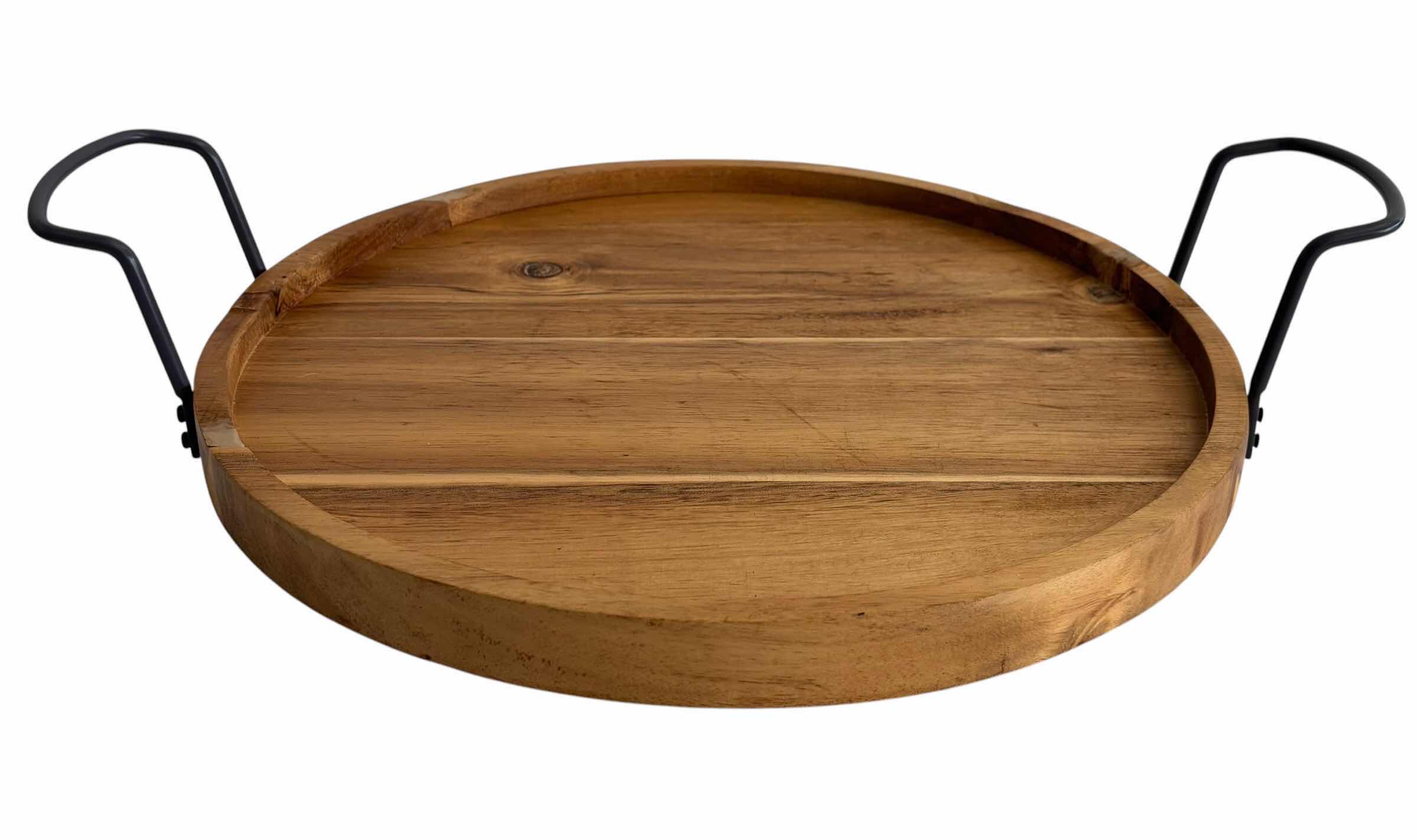 Photo 1 of FOOD NETWORK SERVING TRAY WITH ASHLAND RUSTIC CHARGER PLATES (8)