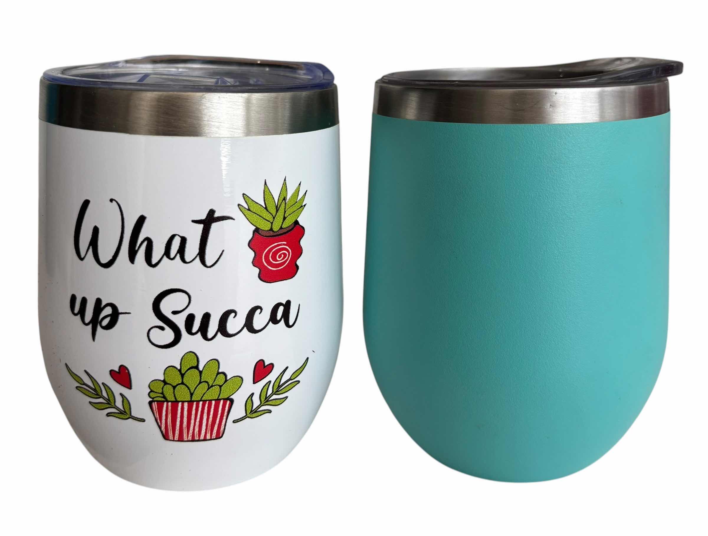 Photo 1 of INSULATED TUMBLERS (2), GLASSWARE (8) & METAL STEMLESS DRINK CUPS (2)