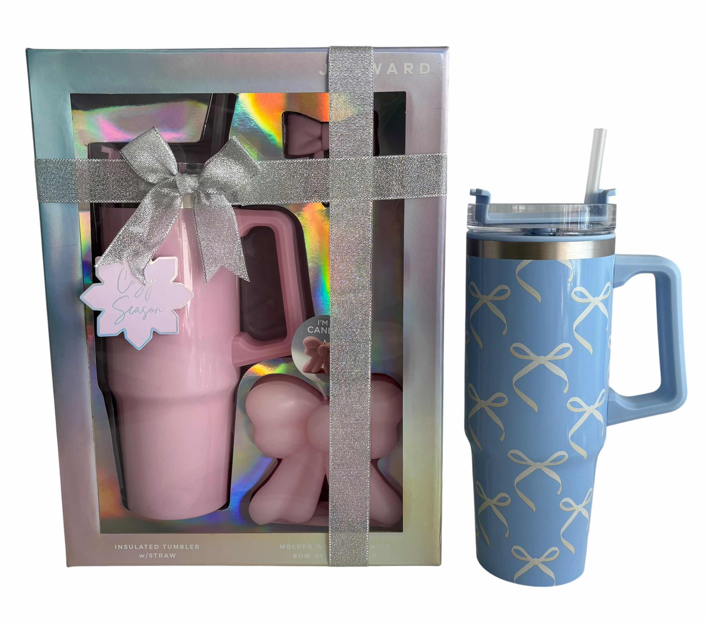 Photo 1 of INSULATED TUMBLERS (2), GLASSWARE (8) & METAL STEMLESS DRINK CUPS (2)