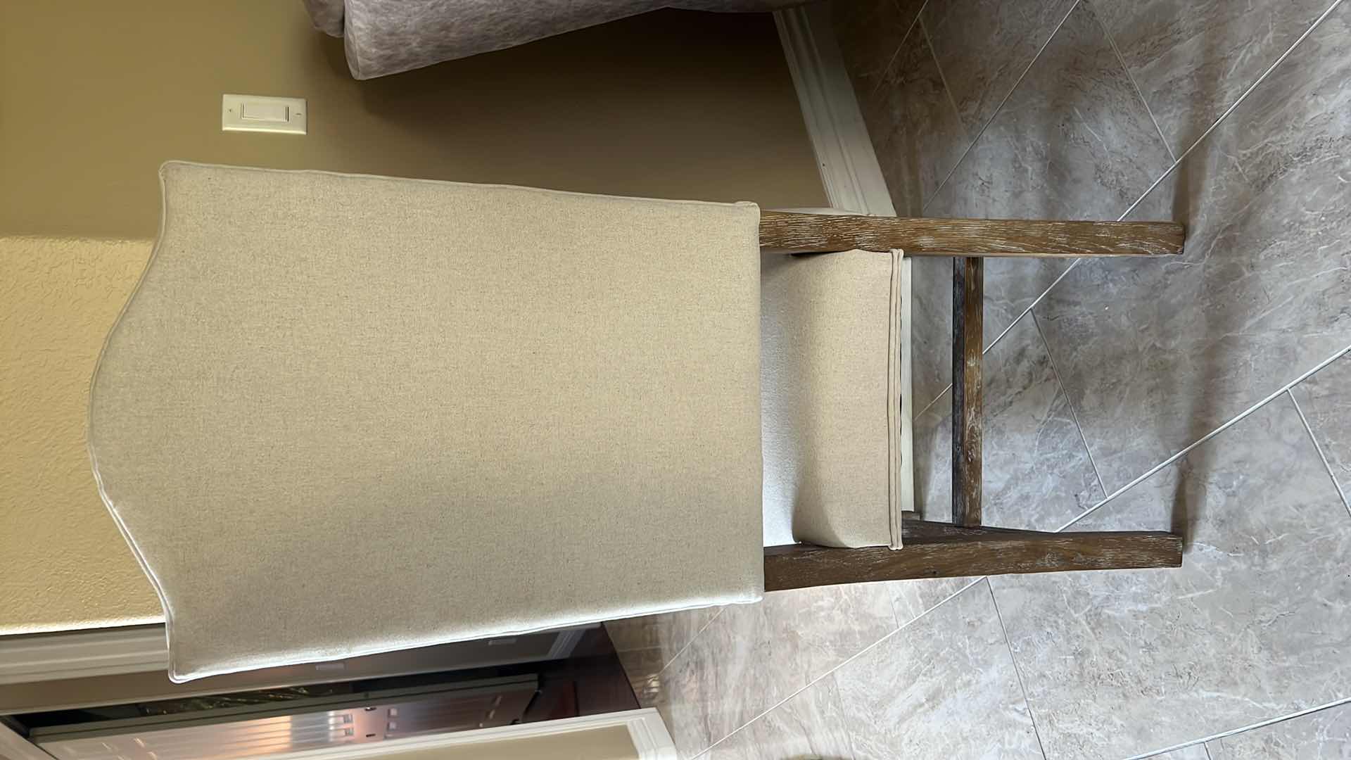 Photo 1 of 1-TUFTED CREAM PARSONS DINING CHAIR (MATCHES DINING TABLE & BENCH)