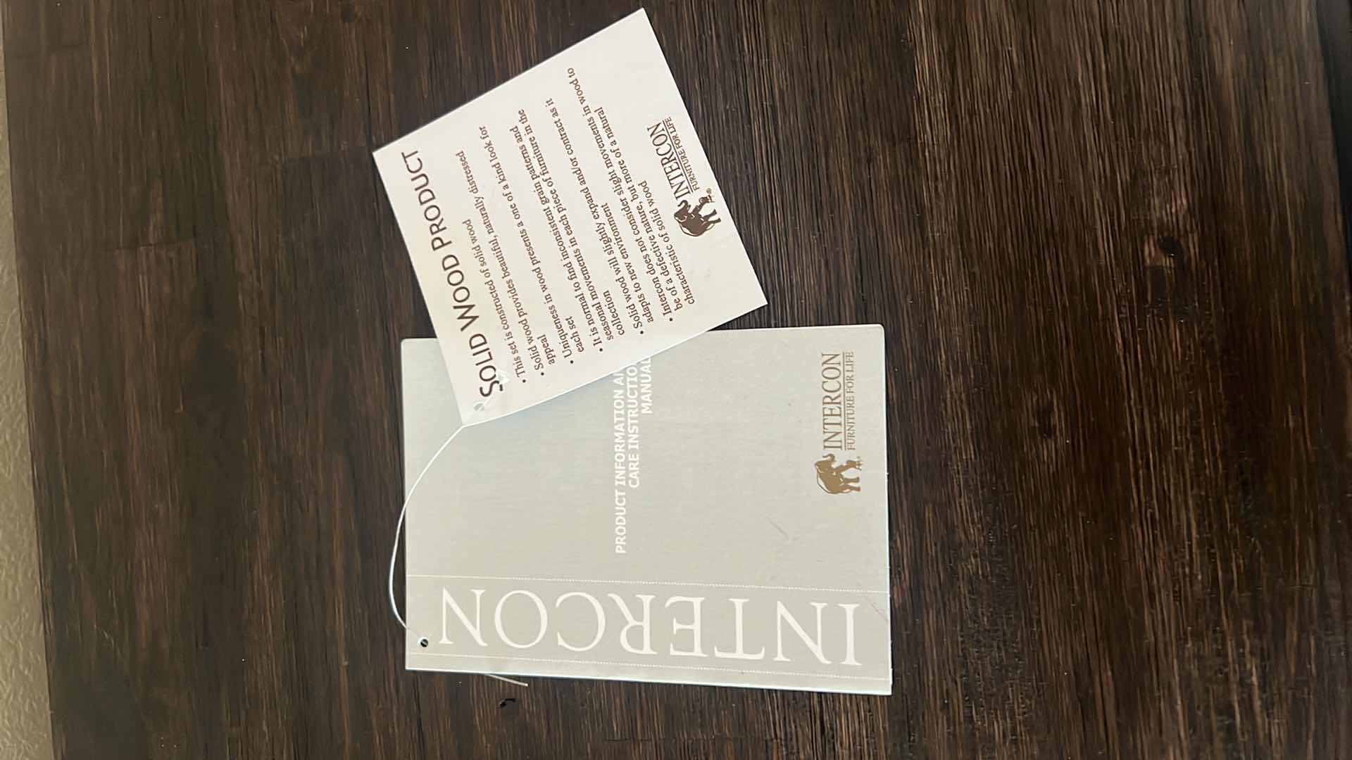 Photo 1 of INTERCON SOLID DARK WOOD CONSOLE TABLE 50" x 17" H36"