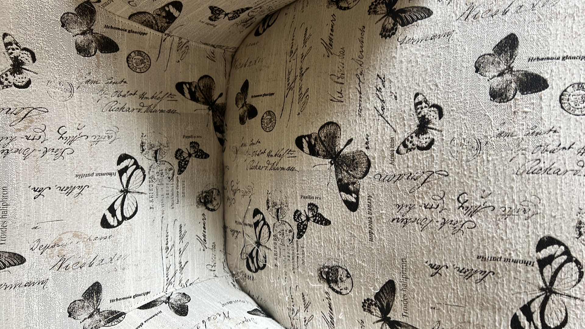 Photo 1 of E & E CO. BUTTERFLY UPHOLSTERED ARM CHAIR 