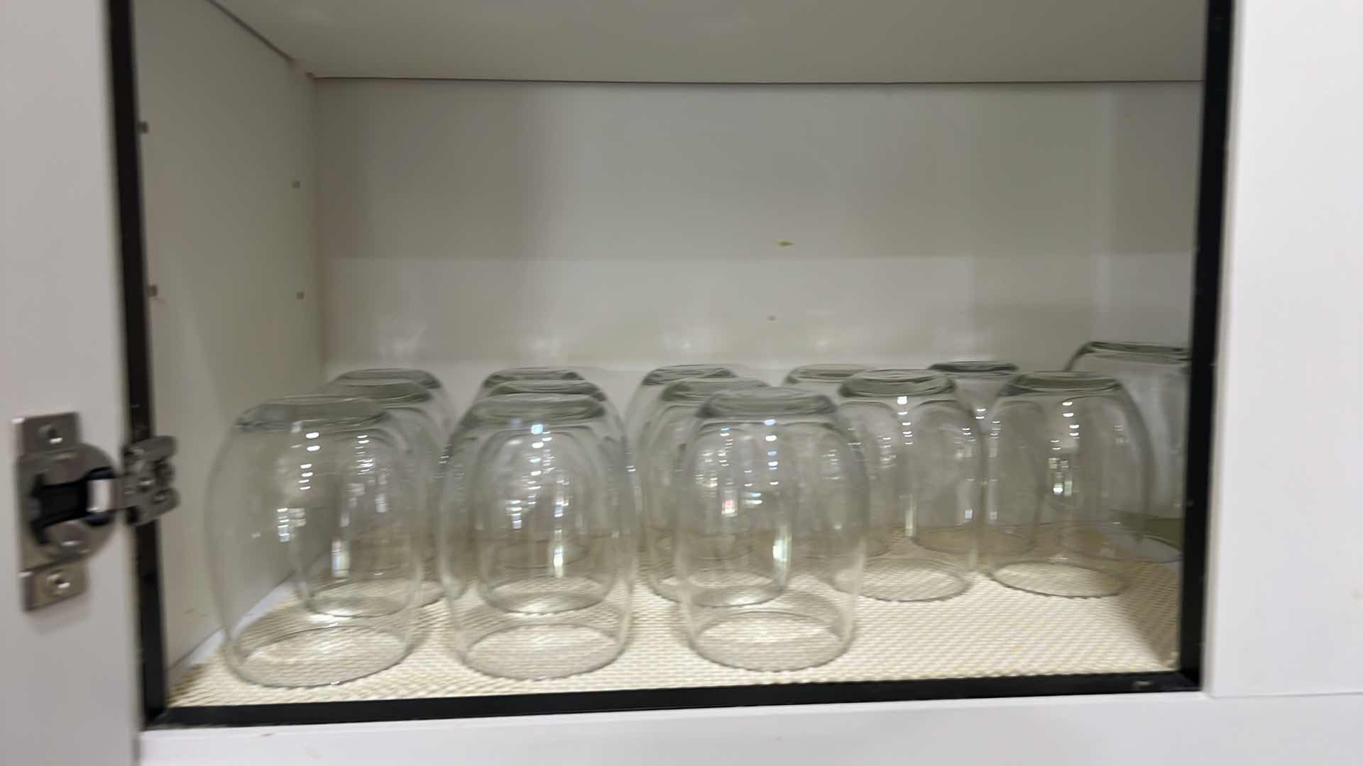 Photo 1 of CONTENTS OF KITCHEN CABINET-GLASSWARE
